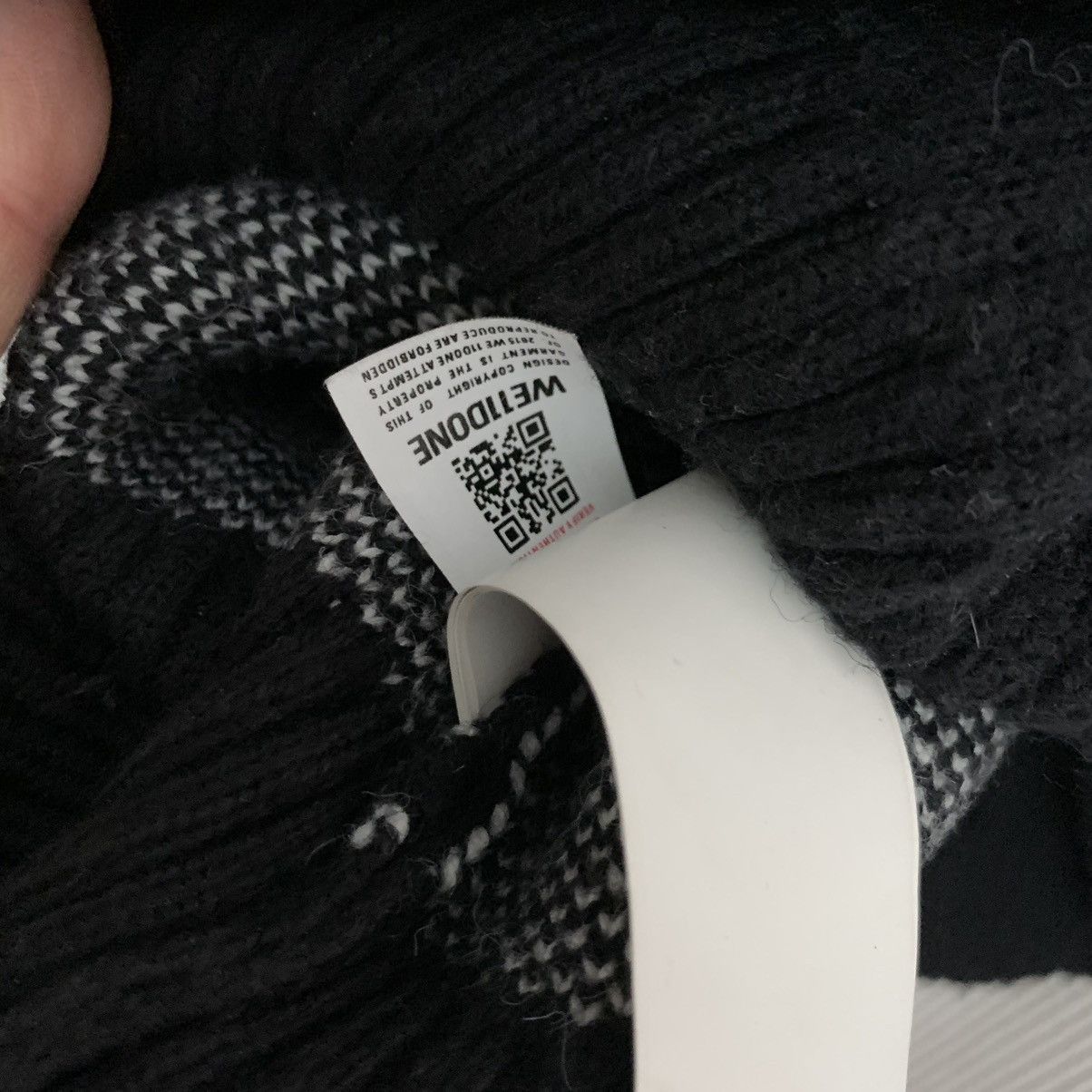 WE11DONE We11done square logo Pile knit jumper sweater Size US L / EU 52-54 / 3 - 7 Thumbnail