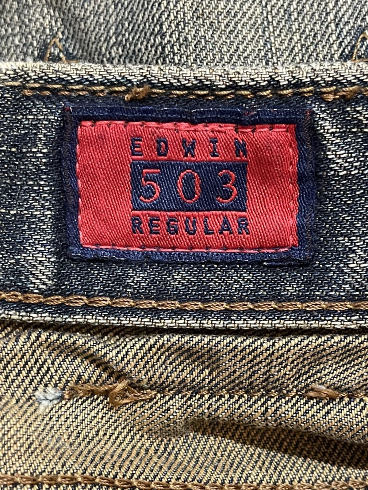 Edwin Vintage Edwin 503z Mud Wash Faded Style Whiskers Loose Jeans Size US 30 / EU 46 - 12 Thumbnail