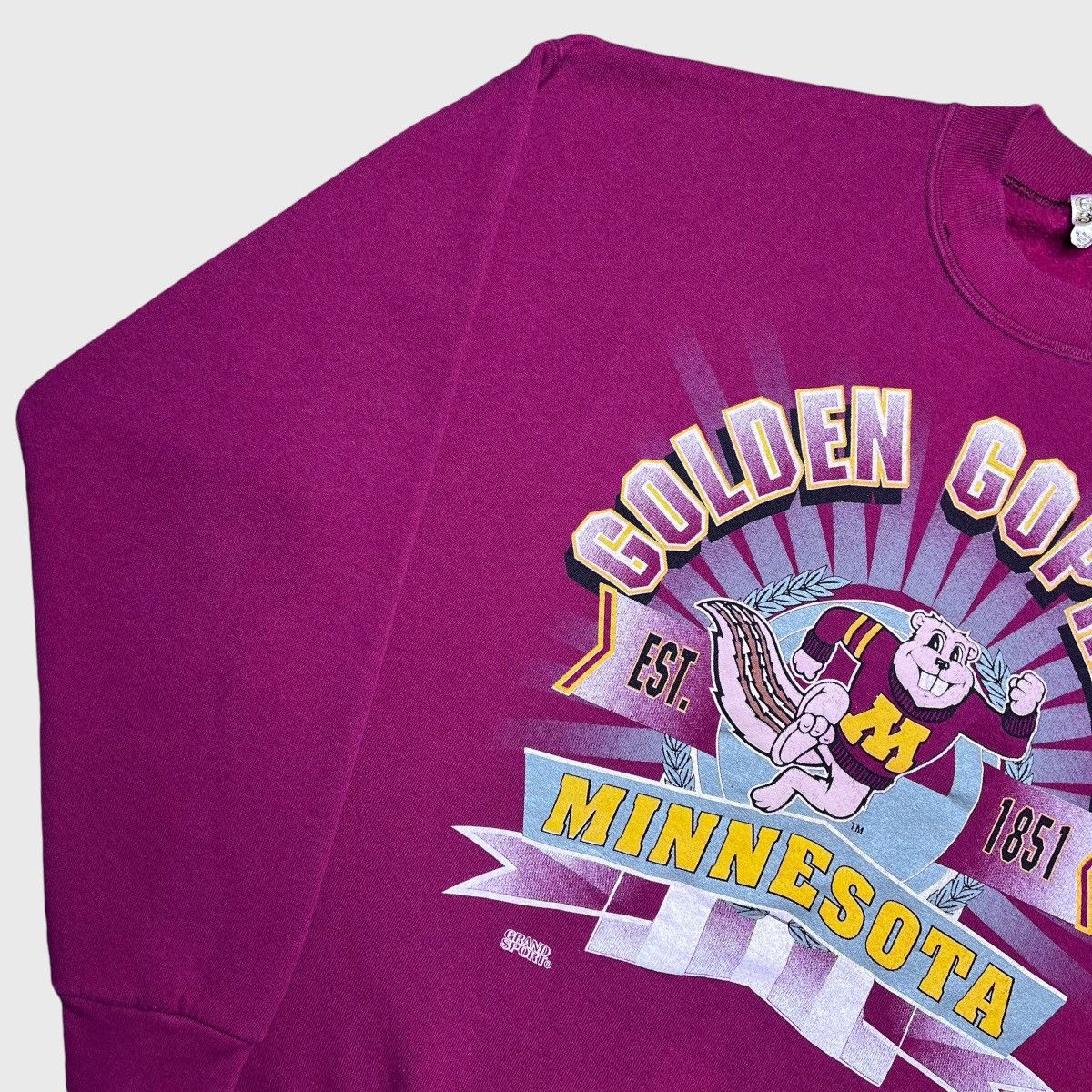 NCAA × Vintage 90s NCAA Minnesota Golden Gophers Spell Out 3D Sweatshirt Size US XL / EU 56 / 4 - 15 Thumbnail