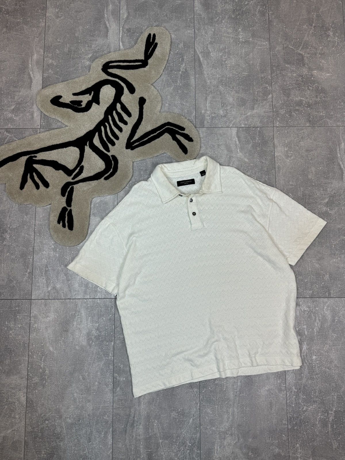 Allsaints × Japanese Brand Mens AllSaints Rafa Oversized Polo T-shirt polos luxury Size US M / EU 48-50 / 2 - 1 Thumbnail