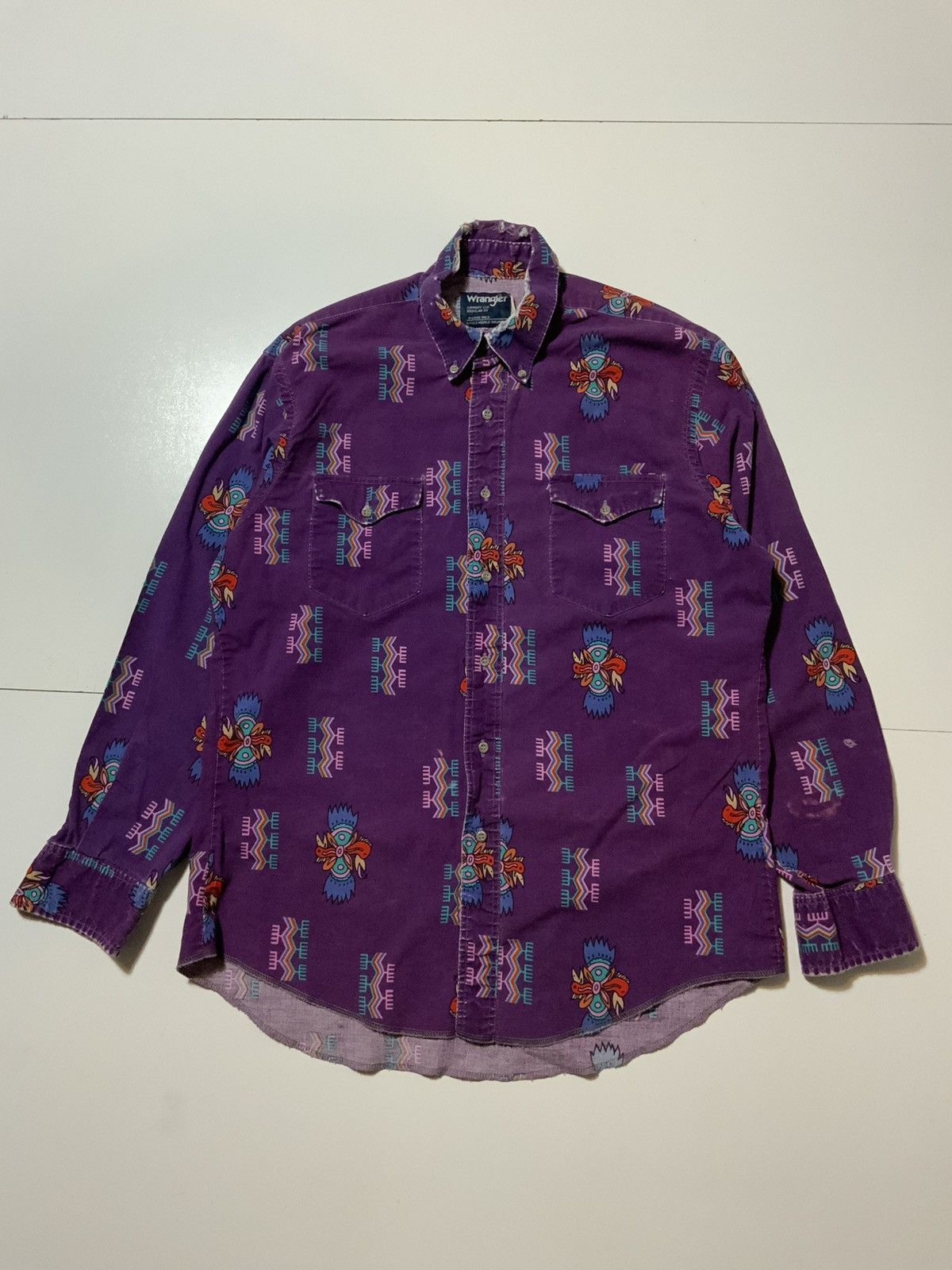 Wrangler Vintage Wrangler Cowboy Cut Rodeo Southwestern Aztec Shirt Size US M / EU 48-50 / 2 - 1 Thumbnail