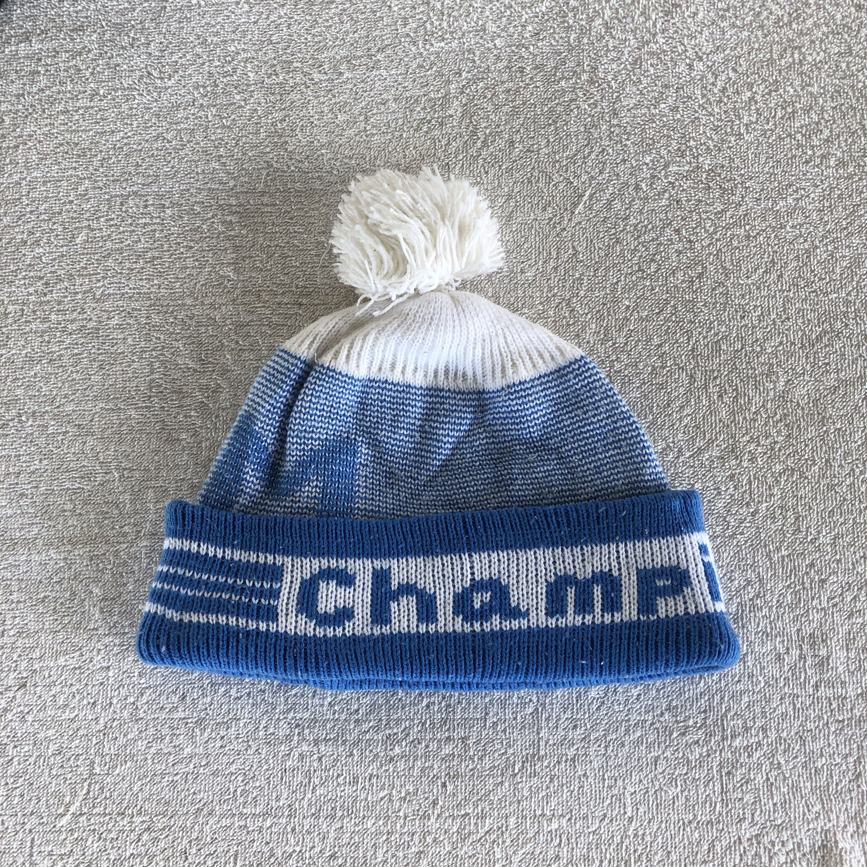Japanese Brand Vintage 70s Champion Striped Beanie Snow Caps Pom Pom Hats Size ONE SIZE - 5 Thumbnail