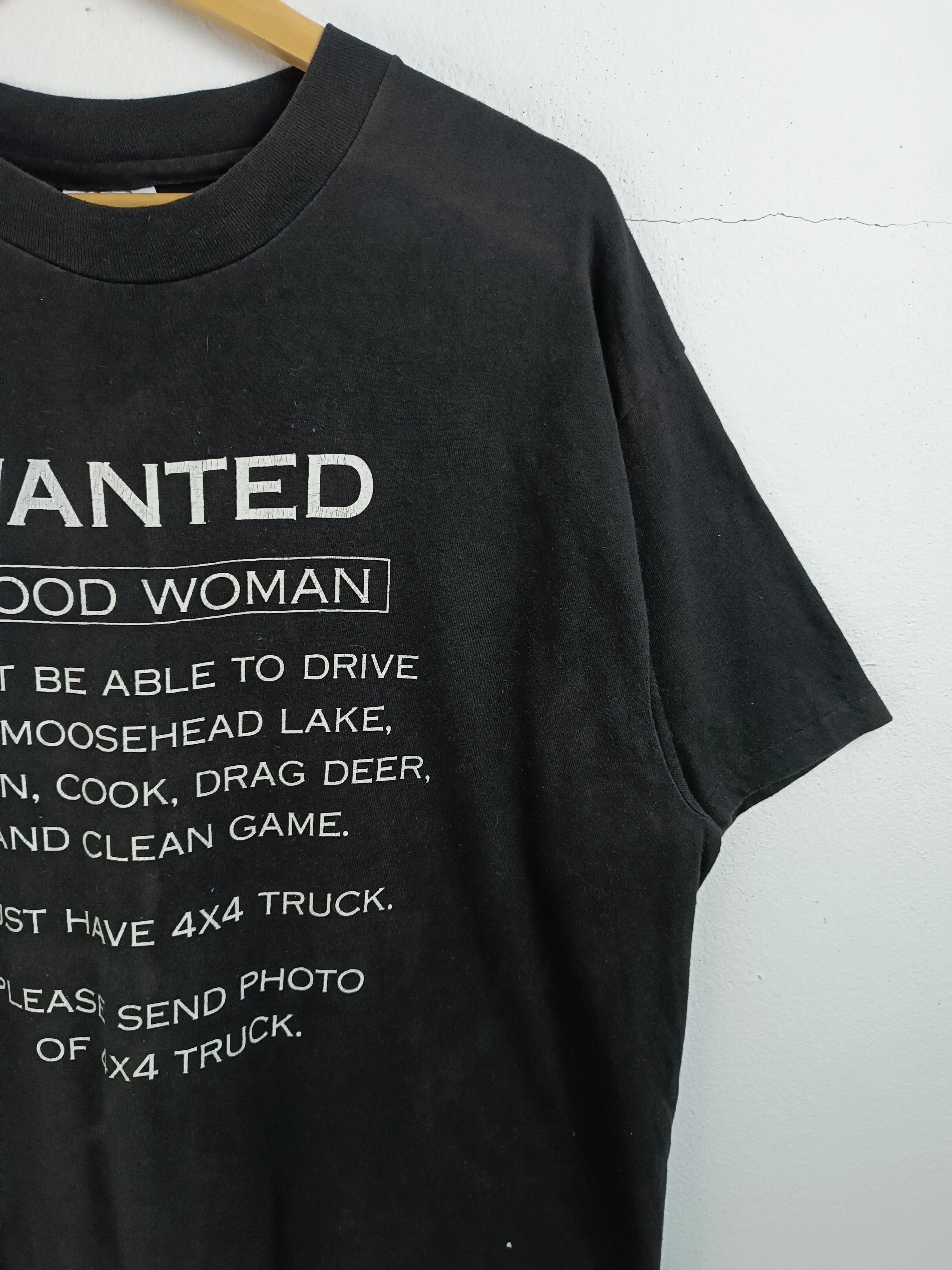 Other VINTAGE 90'S WANTED GOOD WOMAN HUMOR ADULT FUNNY TEE TRUCK Size US XL / EU 56 / 4 - 6 Thumbnail