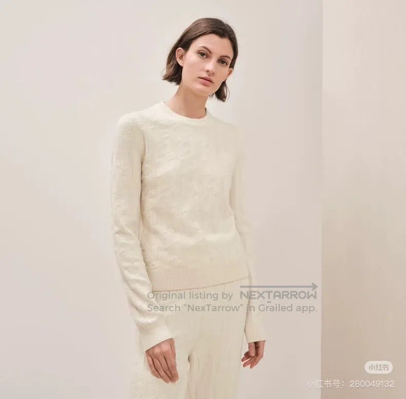 Hermes Hermes White H logo full-print long-sleeve sweater Size XS / US 0-2 / IT 36-38 - 7 Thumbnail