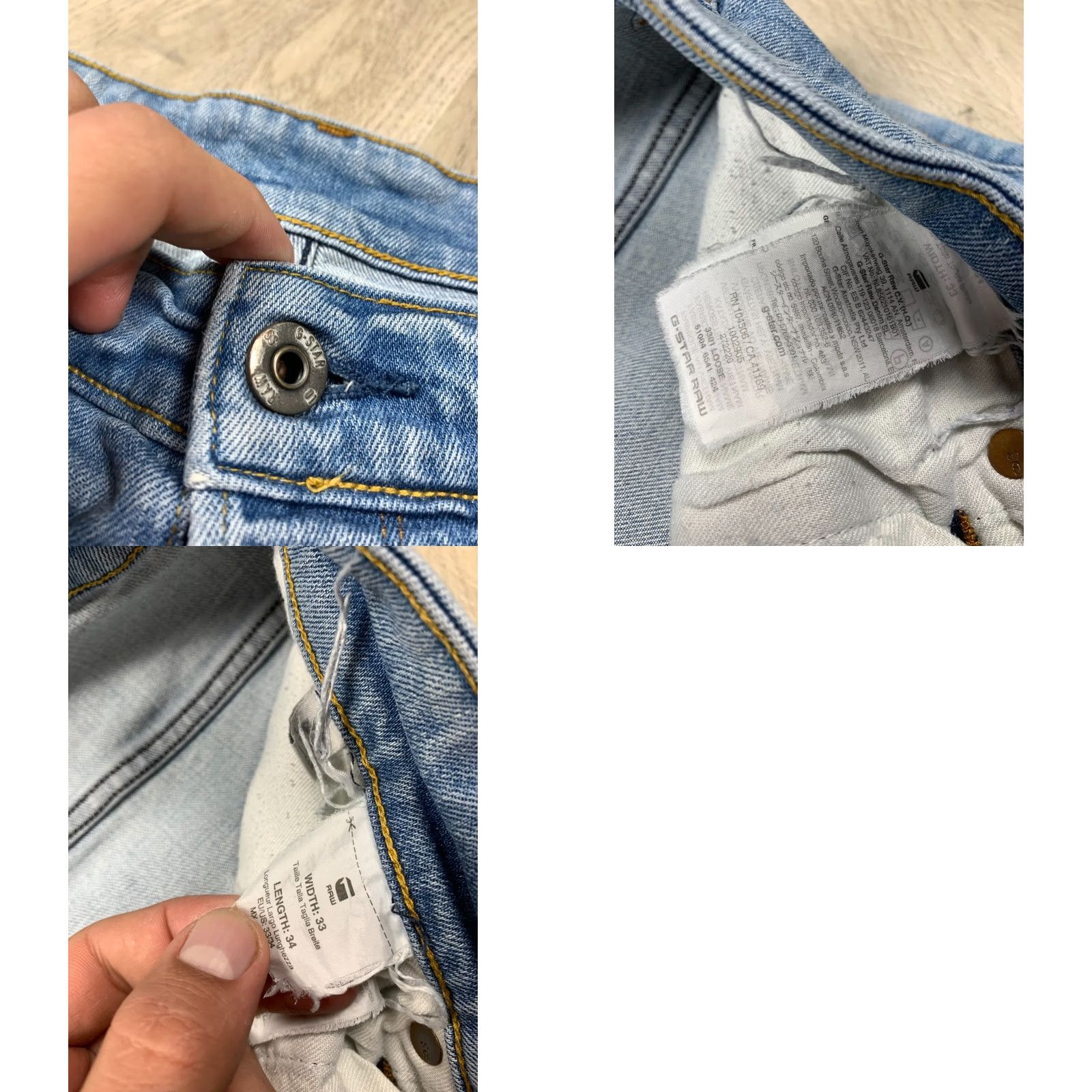 G-Star G Star Raw Vintage Jeans Denim Pants Mens Size 32 Blue 34 Inseam 86 cm 33 Waist Tapered Regular Fit 80s 90s Vintage Mens Jeans Size US 33 - 8 Thumbnail