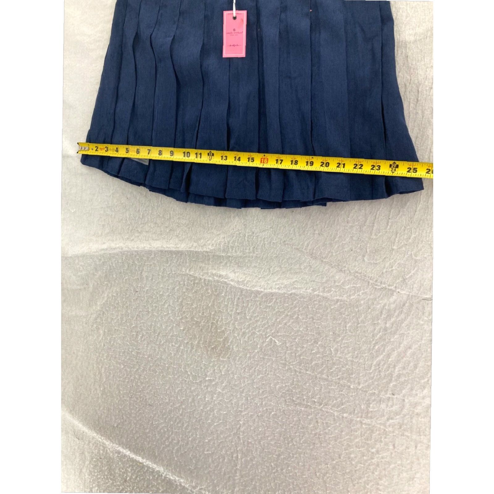 Vintage Simply Southern Collection Blue Pleated Short Skirt Womens XL New Size 40" / US 18 - 3 Thumbnail