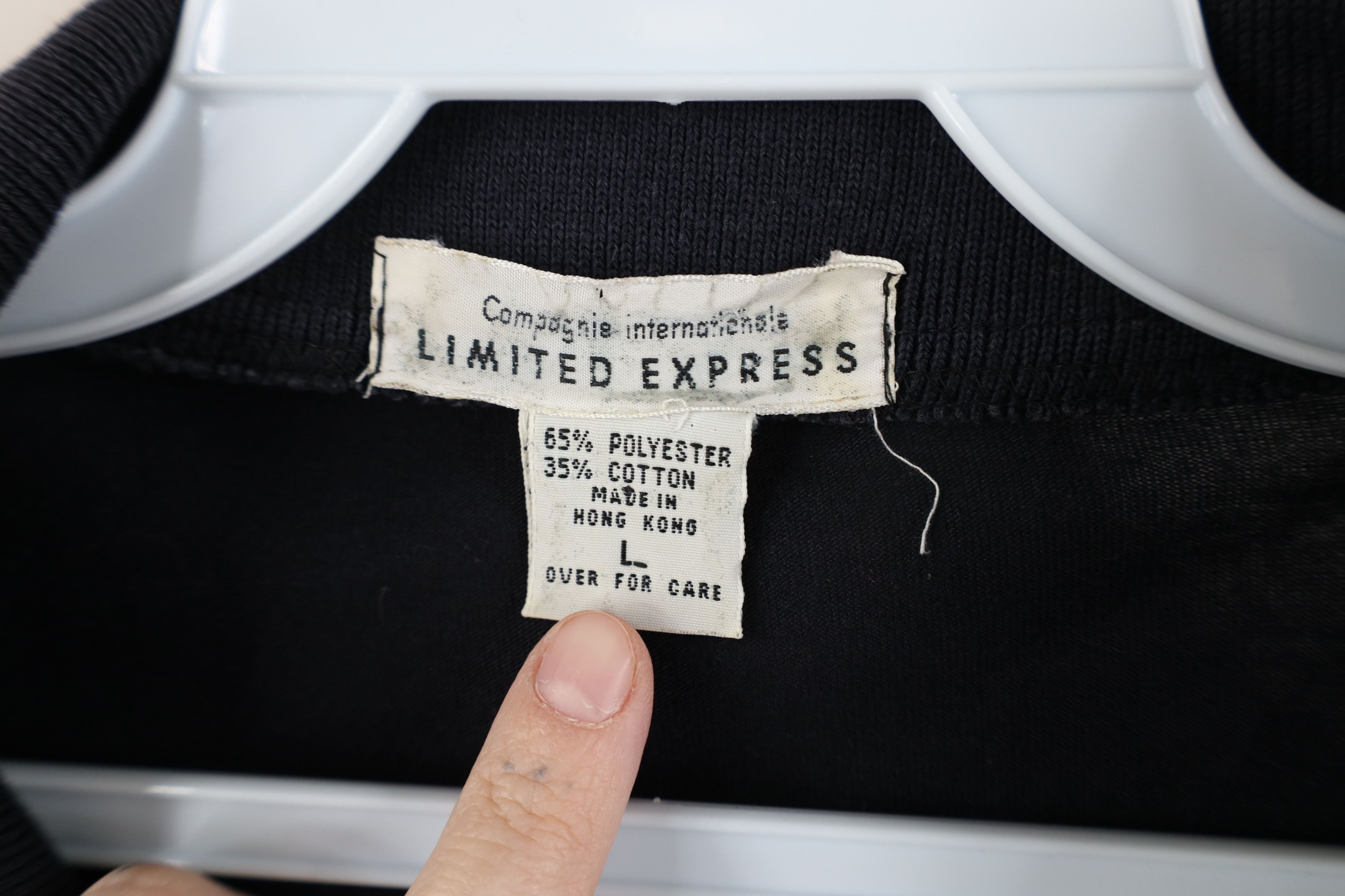 Express × Vintage Vintage 90s Express Knit Collared Button Shirt Black Size US L / EU 52-54 / 3 - 7 Thumbnail