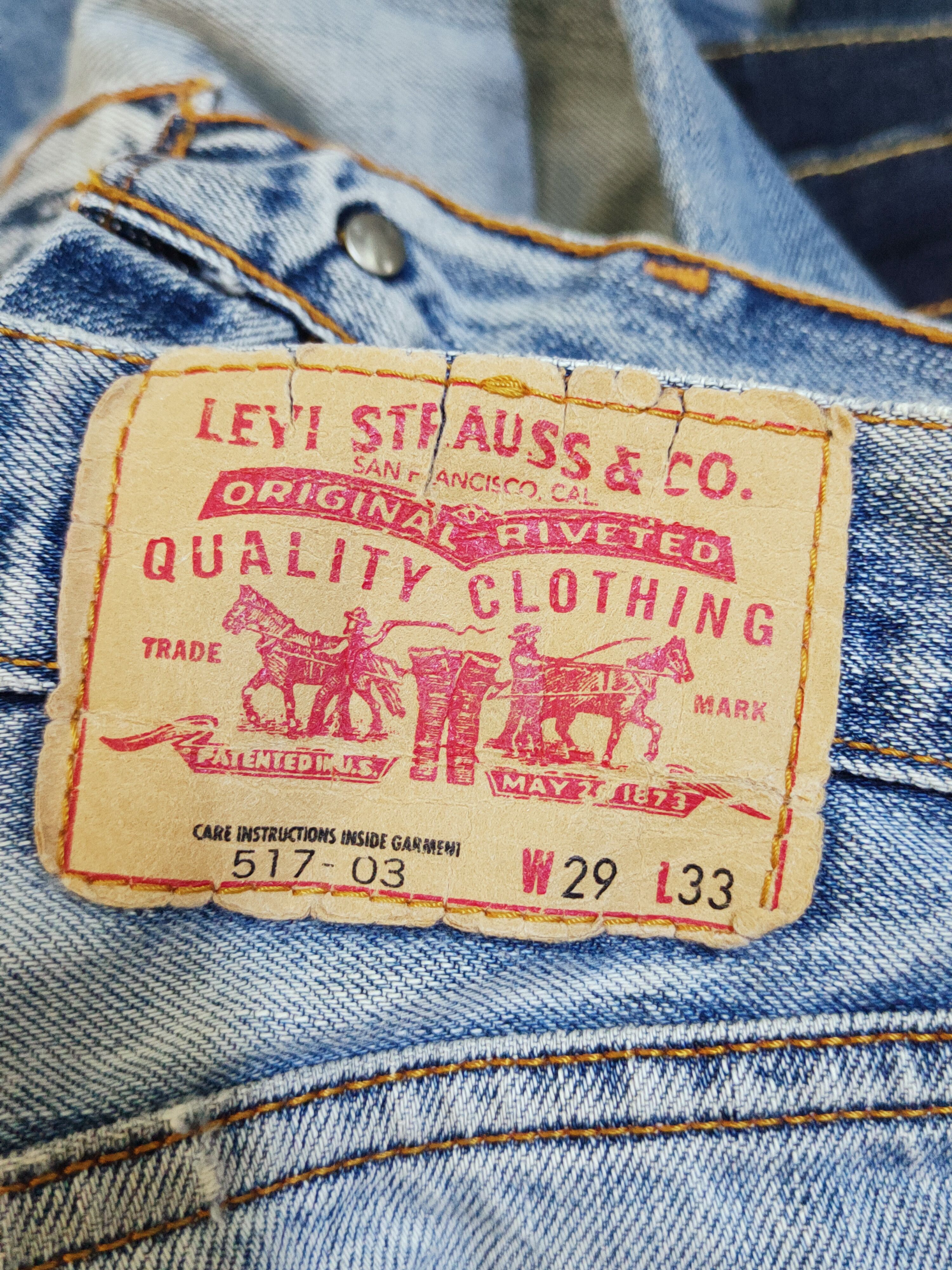 Levi's 517 Levi's Blue Distressed Ripped Jeans #S2712 Size US 29 - 14 Thumbnail