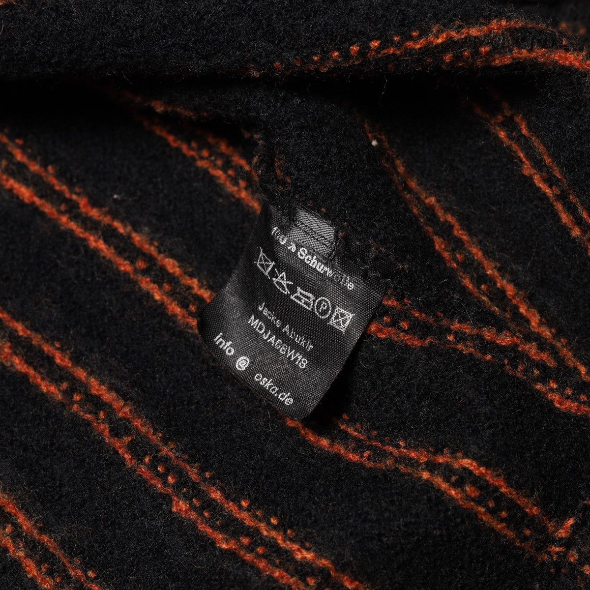 OSKA Oska Boiled Moessmer Striped Wool Jacket Abukir Cape Coat Size M / US 6-8 / IT 42-44 - 15 Thumbnail