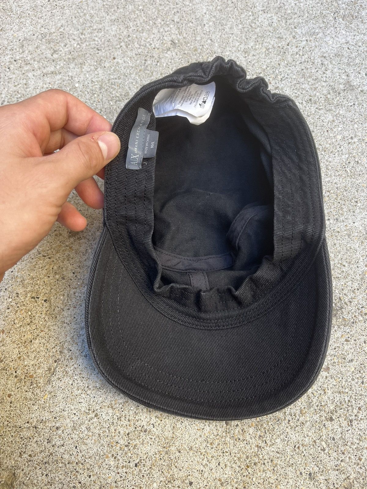 Armani Exchange Black Y2K Cadet Hat Avante Garde Rhinestones Size ONE SIZE - 5 Thumbnail