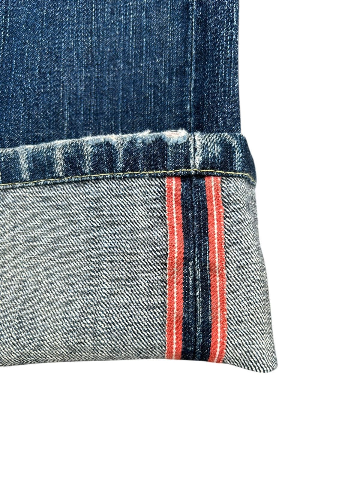 Kapital Vintage Edwin 505V Selvedge Distressed Denim Jeans Size US 40 / EU 56 - 3 Thumbnail