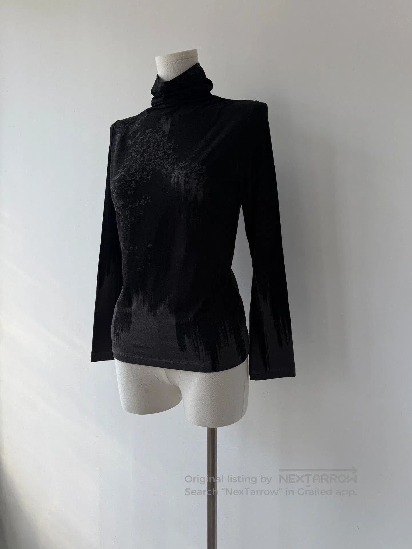 Y's black mock neck long sleeve top. Size M / US 6-8 / IT 42-44 - 4 Thumbnail