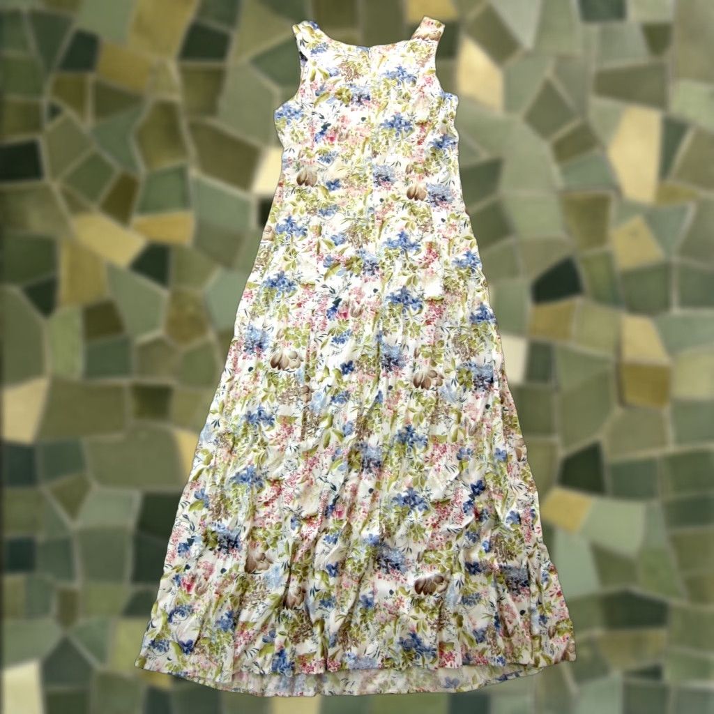 Vintage VINTAGE Jonathan Martin Rayon Floral Long Tank Sun Dress Medium Pink Floral Long Sundress Womens Size M / US 6-8 / IT 42-44 - 1 Thumbnail