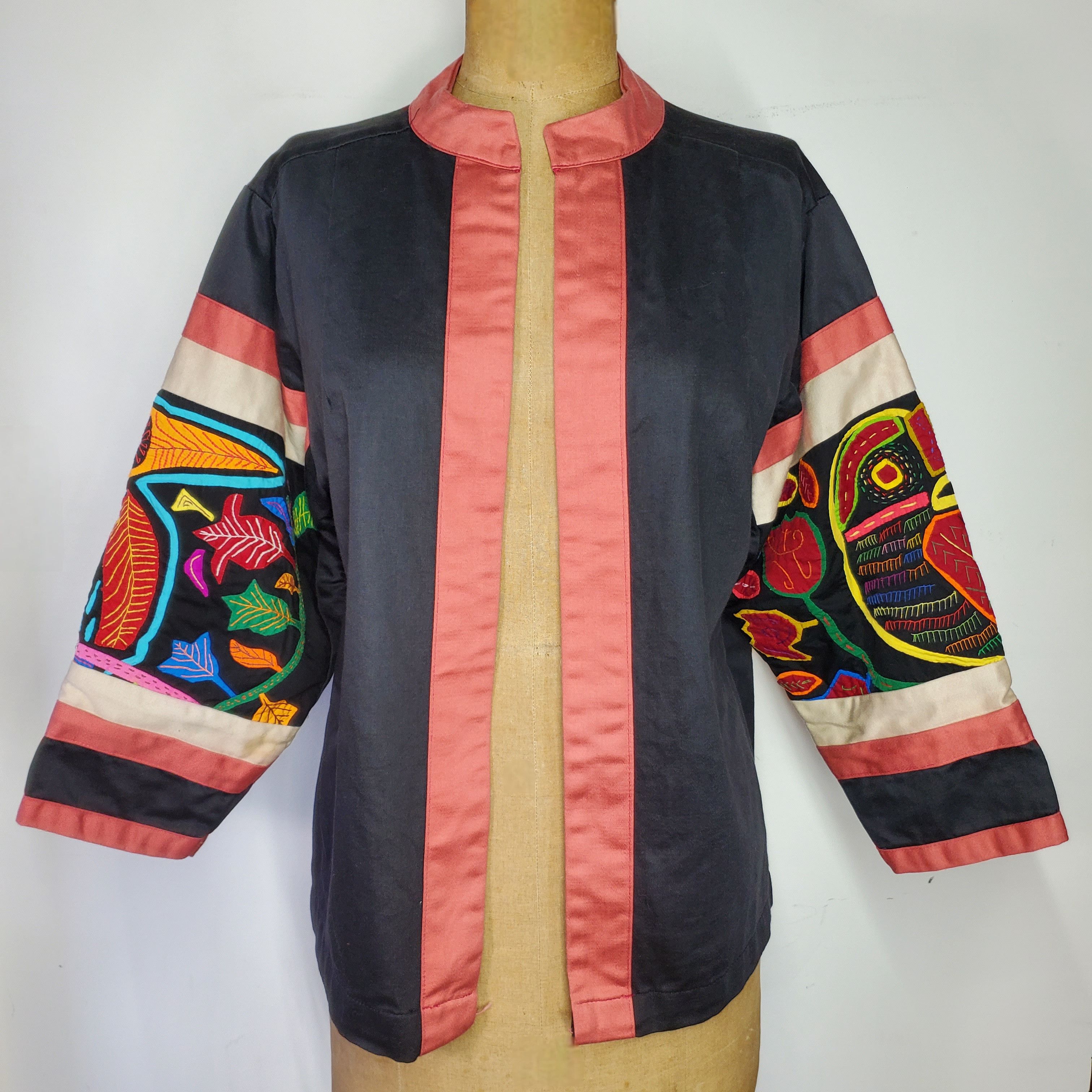 Other Crossroads MS Size L Jacket Cardigan 100% Cotton Hand Embro Size L / US 10 / IT 46 - 1 Thumbnail