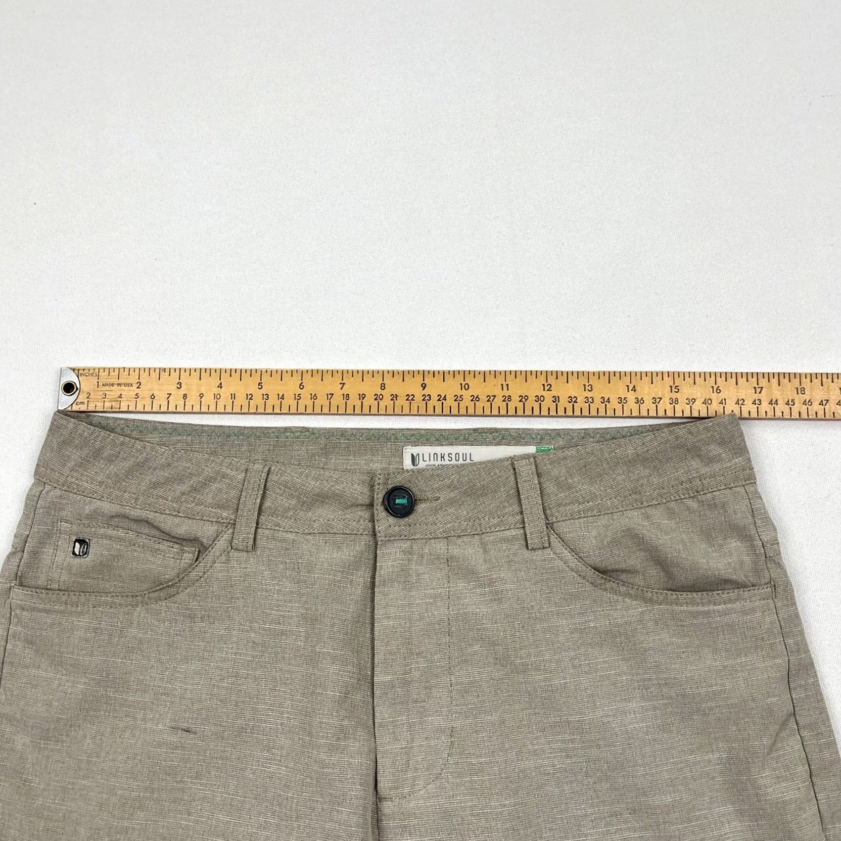Vintage Linksoul by John Ashworth Pants Mens 32 x 32 Slim Straight Brown Golf Chino Size US 32 / EU 48 - 3 Thumbnail