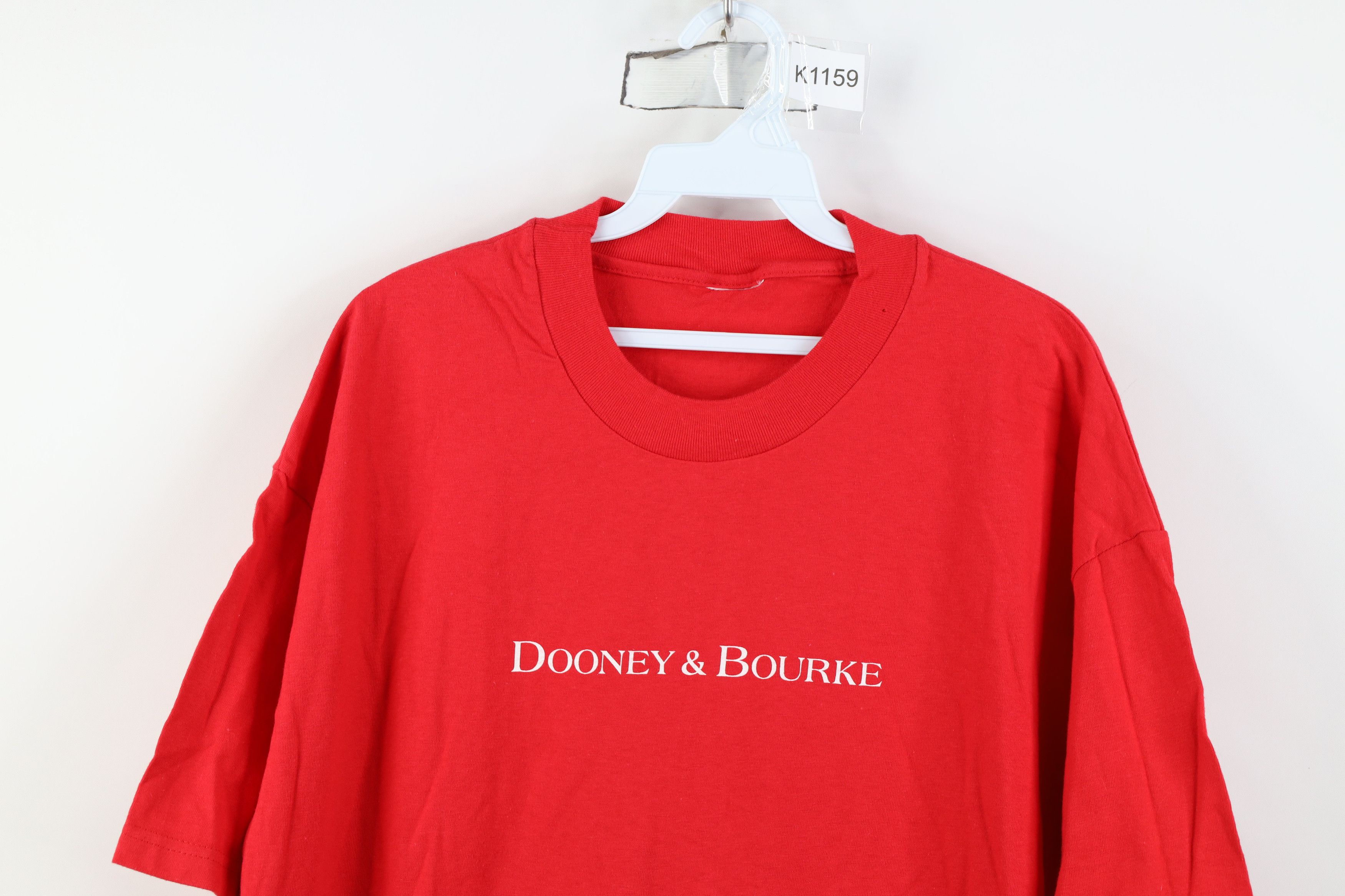 Dooney & Bourke Vintage 90s Dooney & Bourke Spell Short Sleeve T-Shirt Red Size XXL / US 16-18 / IT 52-54 - 2 Thumbnail