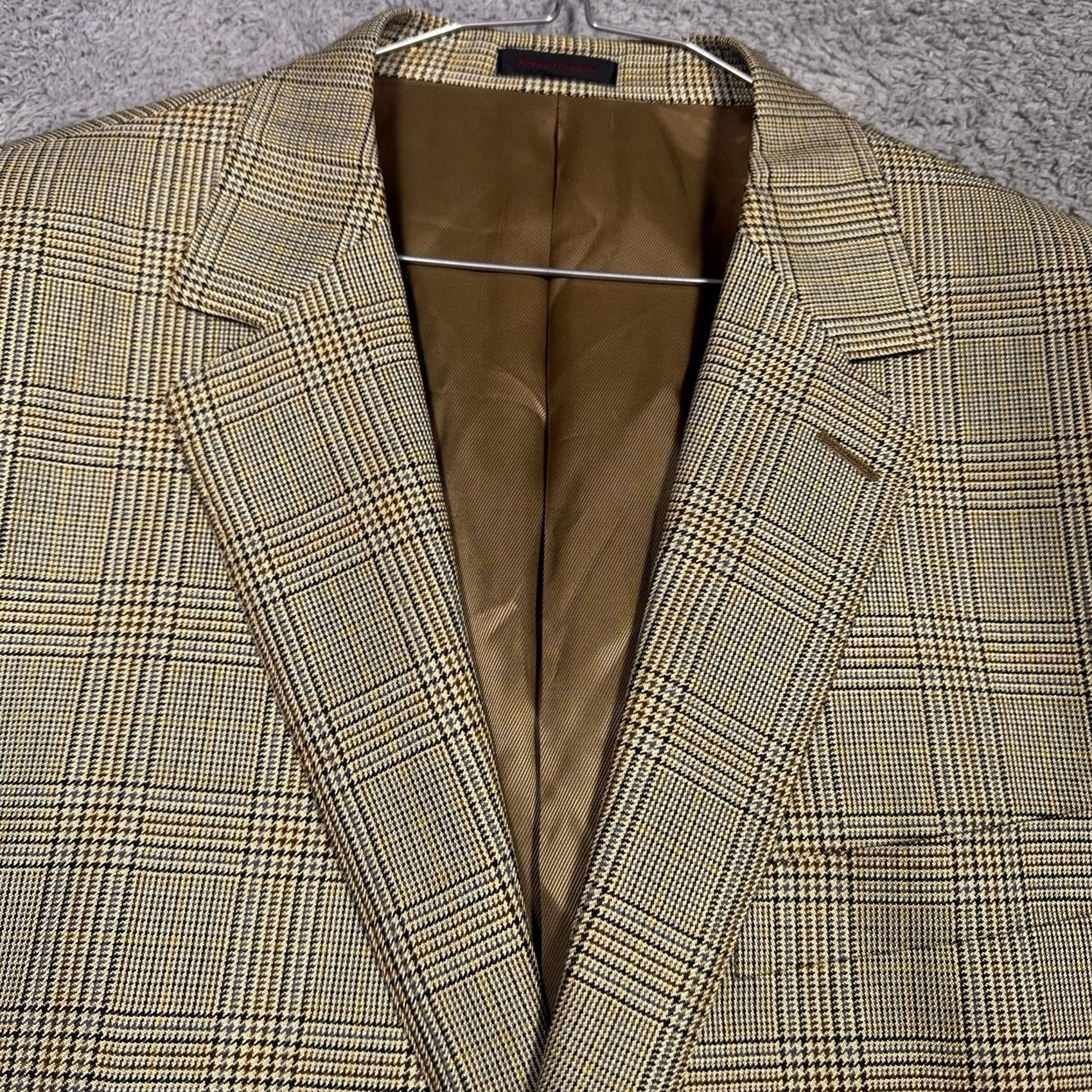Vintage Byron Sport Coat Mens 44L IT 56 Glen Houndstooth Luca Di Marco Blazer Balmoral Business Casual Outerwear Size 44R - 2 Thumbnail