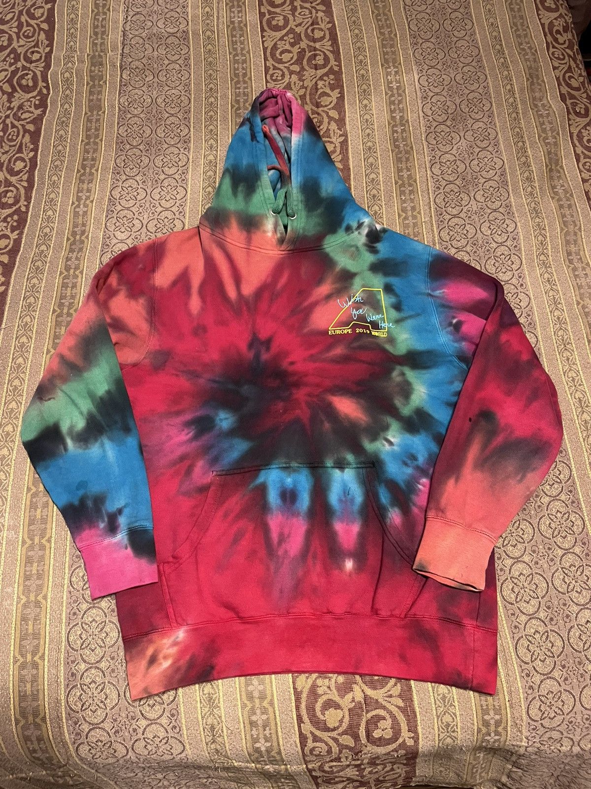 Tie-dye hoodie TRAVIS SCOTT astroworld merch europe tourts men