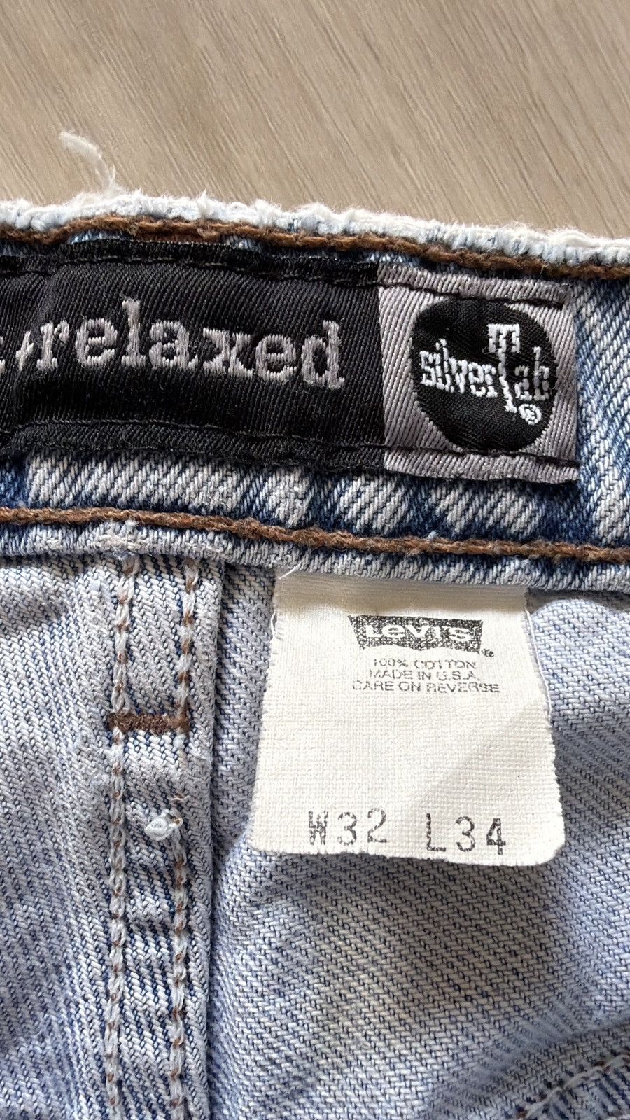 Levi's Vintage 90s Y2K Silvertab Jeans Made in USA 32x34 *32x33 Size US 32 / EU 48 - 8 Thumbnail