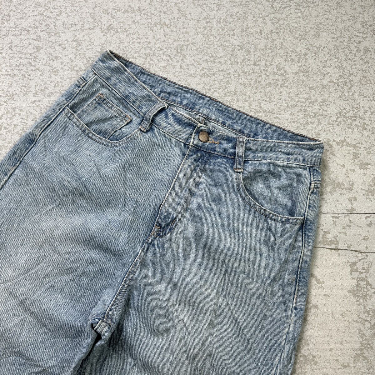 If Six Was Nine 💥Baggy💥 Ripped Blue Washed Jean - bdp0055 Size US 29 - 5 Thumbnail