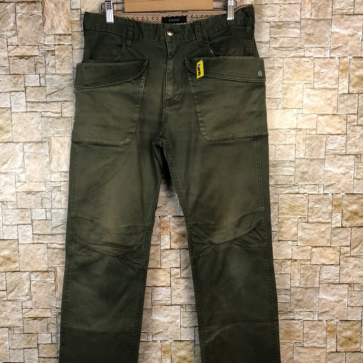 Japanese Brand Rage Blue Green Cargo Multipocket Pants #A1020 Size US 29 - 5 Thumbnail