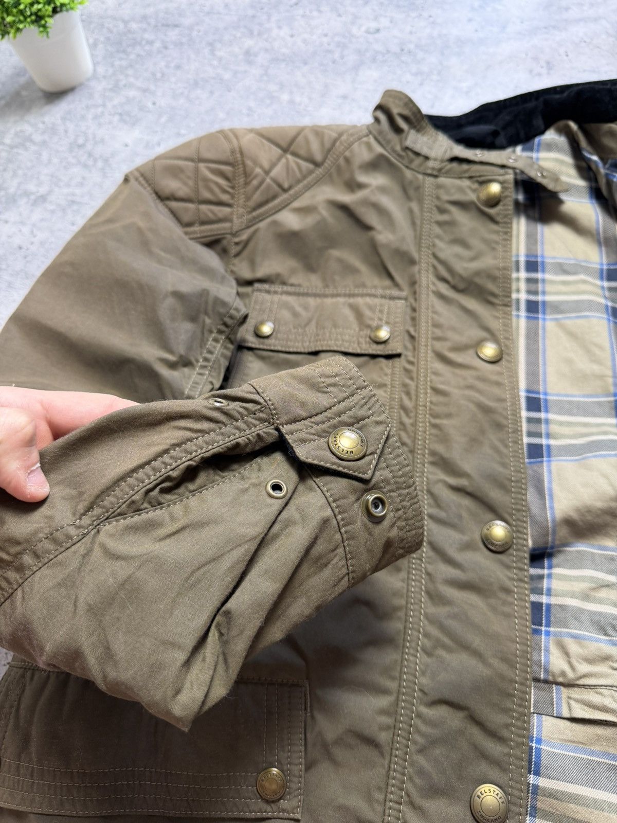 Belstaff Belstaff Waxed Quilt Motorcycle Biker Jacket Size M / US 6-8 / IT 42-44 - 13 Thumbnail