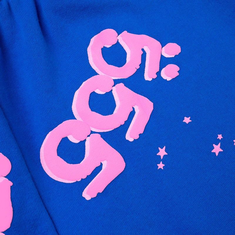 Sp5der ANGEL NUMBER SWEATPANT BLUE LARGE | Grailed