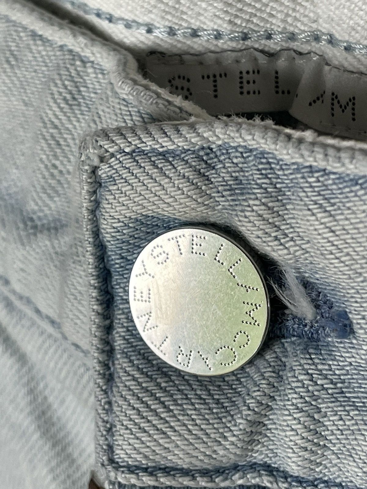 Stella McCartney × Vintage Stella McCartney Y2K Star Multilogo Denim Jeans Size 31" - 10 Thumbnail