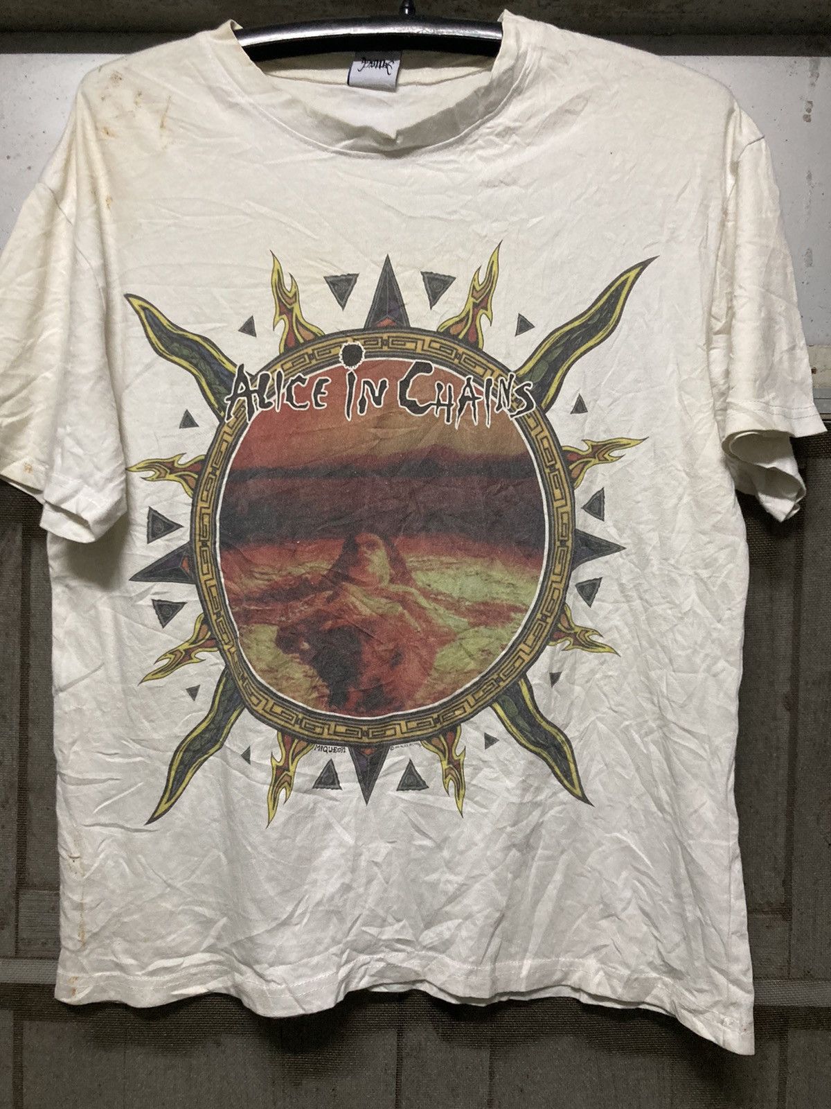 image of Band Tees x Vintage Bootleg Head Made Alien In Chen 90's in White, Men's (Size Large)