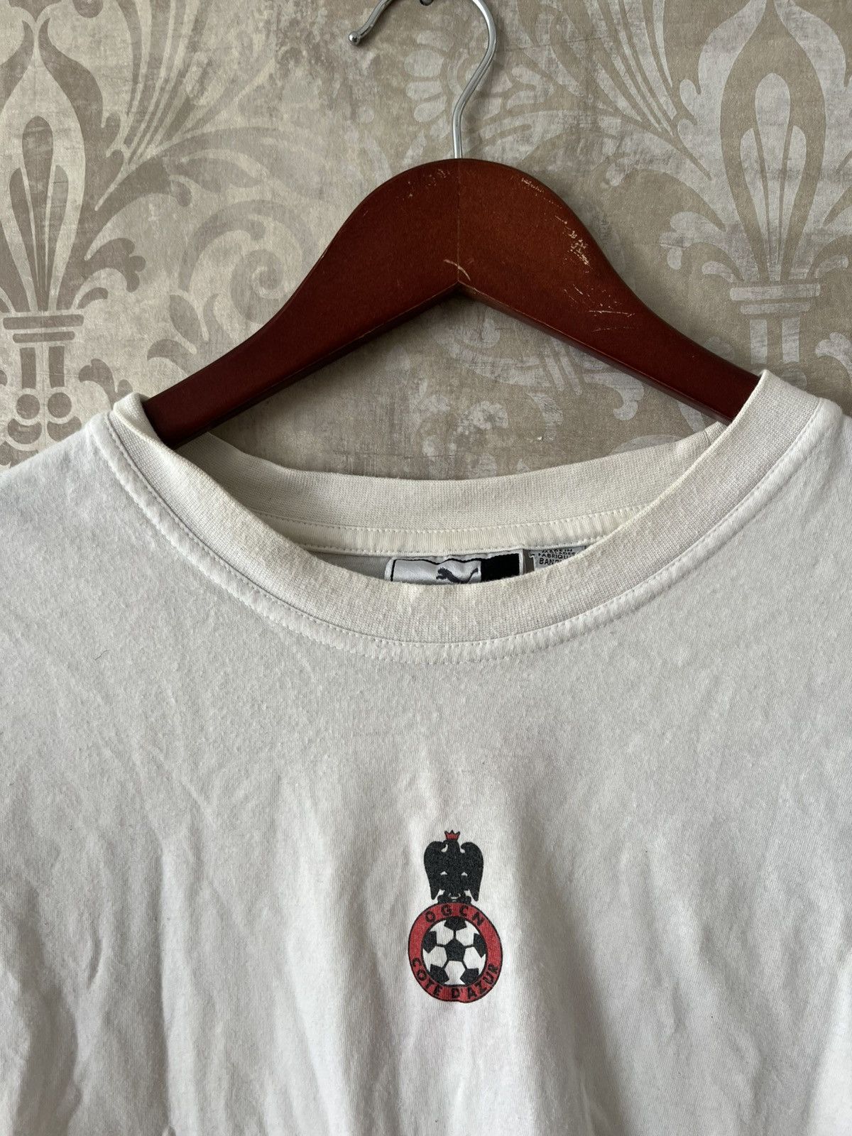 Puma Vintage Puma OGC Nice Football T-Shirt White Soccer Jersey Size US XL / EU 56 / 4 - 7 Thumbnail