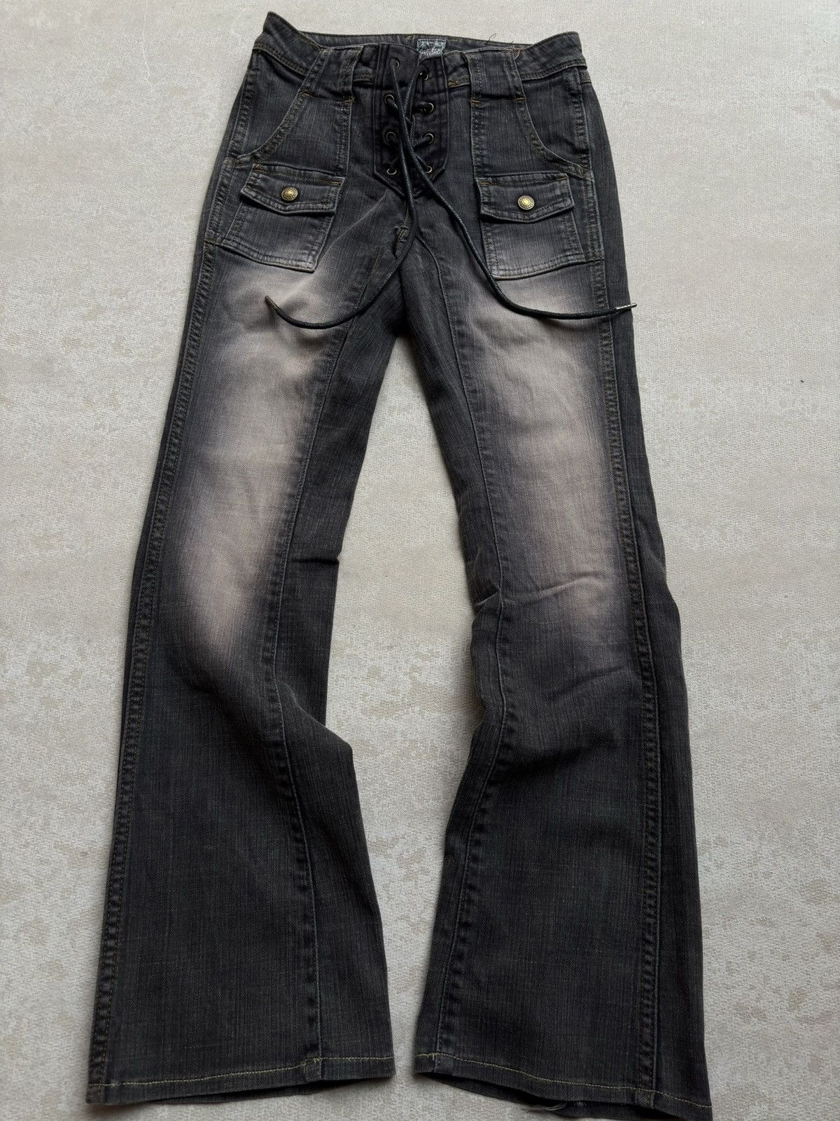 Japanese Brand BRAPPERS lace up flare jeans Size US 26 / EU 42 - 1 Thumbnail