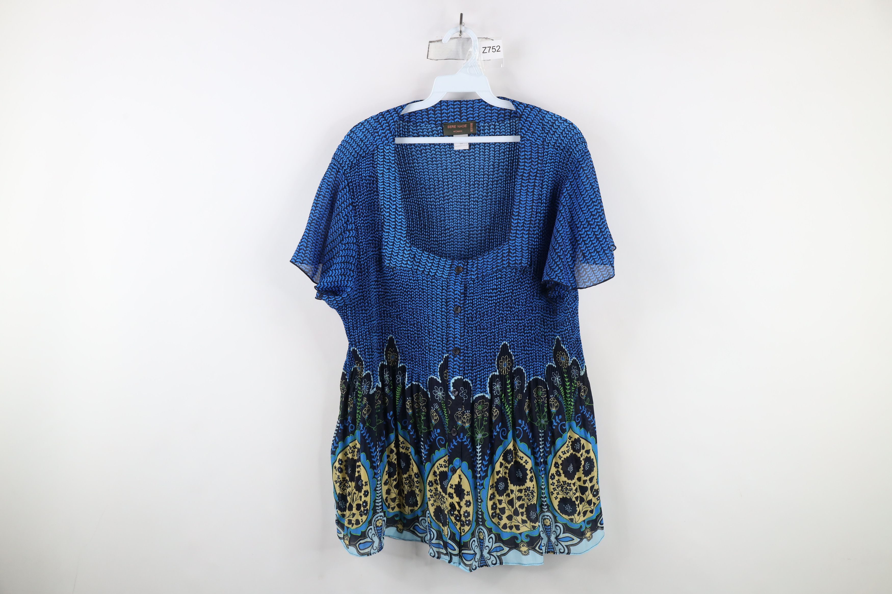 Vintage Vintage Y2K Babydoll Paisley Fairy Bella Flower Button Shirt Size 3XL / US 20-22 - 1 Thumbnail