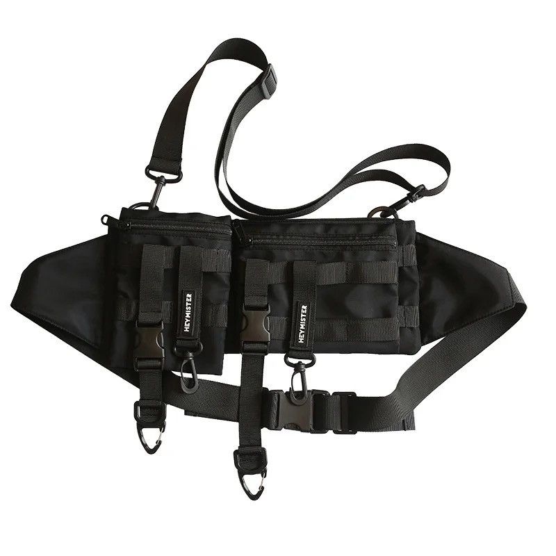 Japanese Brand Unisex Multi-Pocket Functional Waist Capacity Bags Size ONE SIZE - 6 Thumbnail
