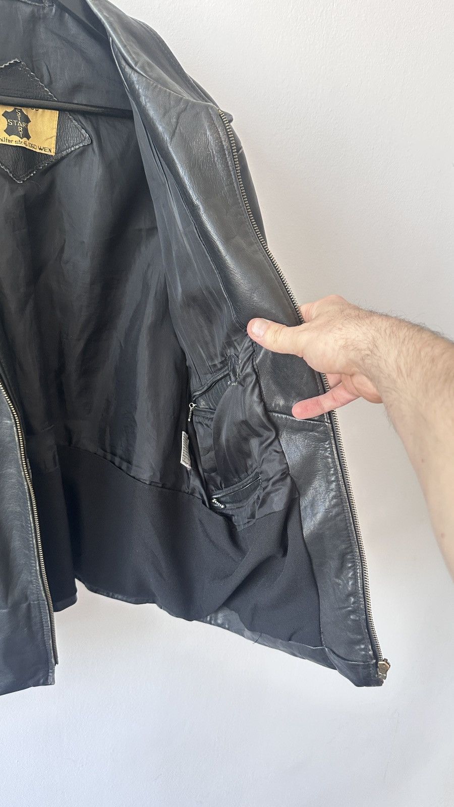 Other Genuine Leather Cafe Racer Jacket Distressed Moto Biker Size US L / EU 52-54 / 3 - 18 Thumbnail