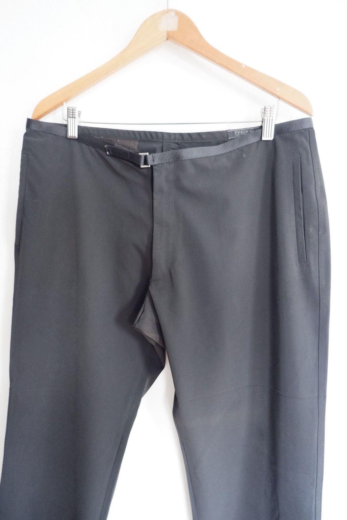Prada PRADA Nylon Gabardine Cropped Belted Zipper Leg Pants Size US 34 / EU 50 - 3 Thumbnail