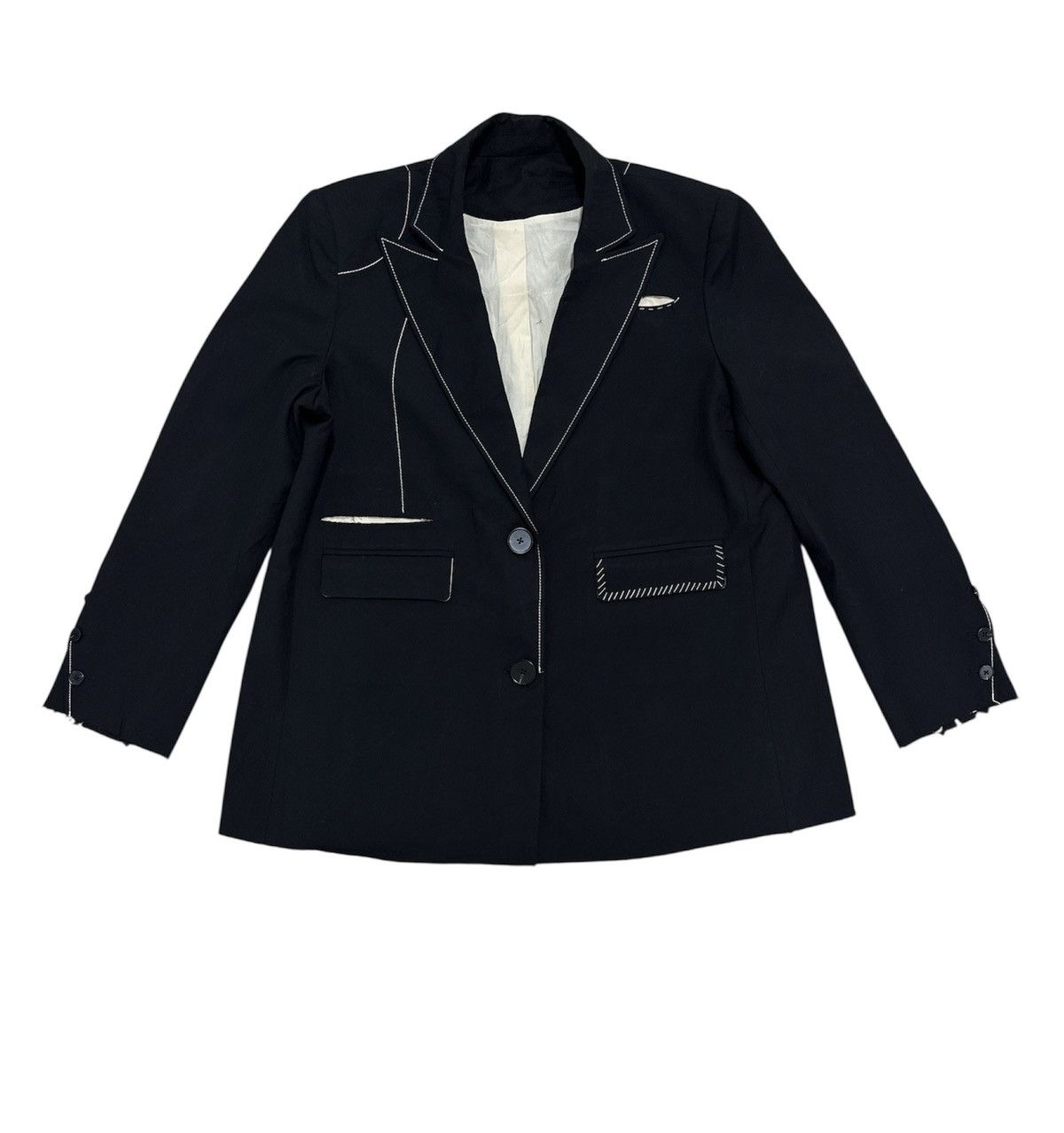 Maison Margiela Maison margiela Contrast Stitch Jacket Embroidered Poem Size S / US 4 / IT 40 - 1 Thumbnail