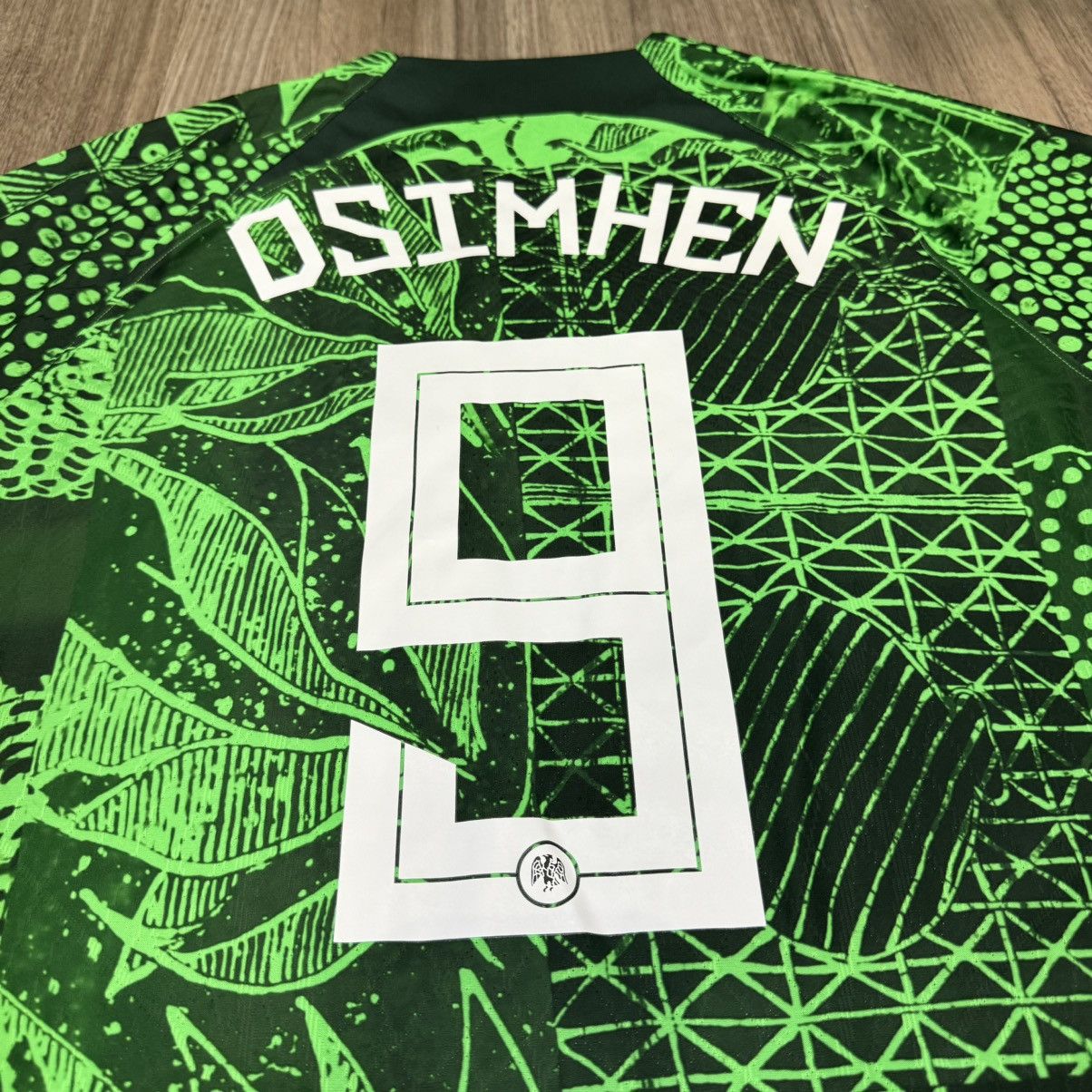 Nike Nigeria 22/23 player issue home shirt #9 Osimhen (Bnwt) Size US L / EU 52-54 / 3 - 4 Thumbnail