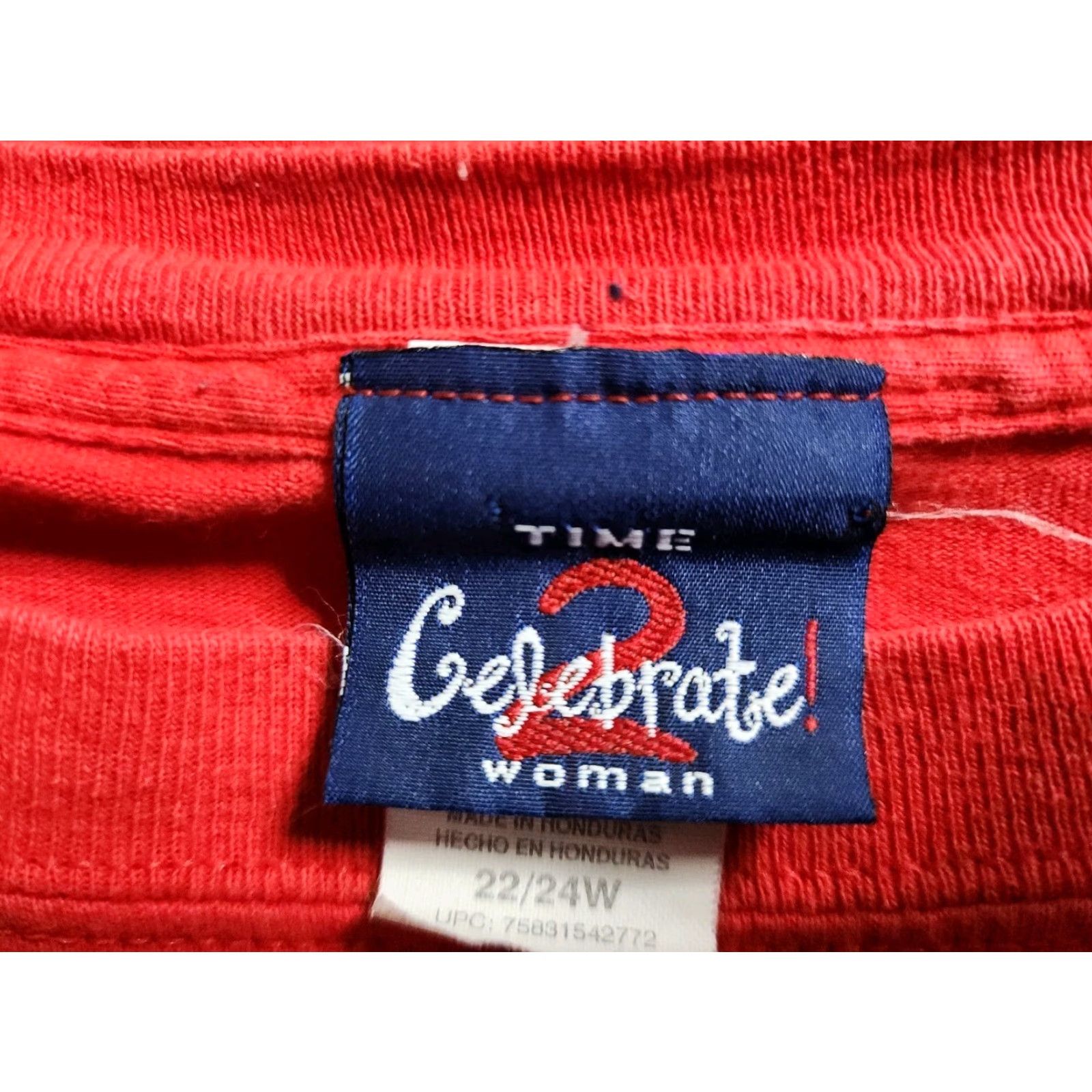 MOTHER VINTAGE Time 2 Celebrate Womens Plus 22/24 T-Shirt Short Sleeve Crew Neck Red 15 Minute Break Funny Shirt Womens Size 3XL / US 20-22 - 5 Thumbnail