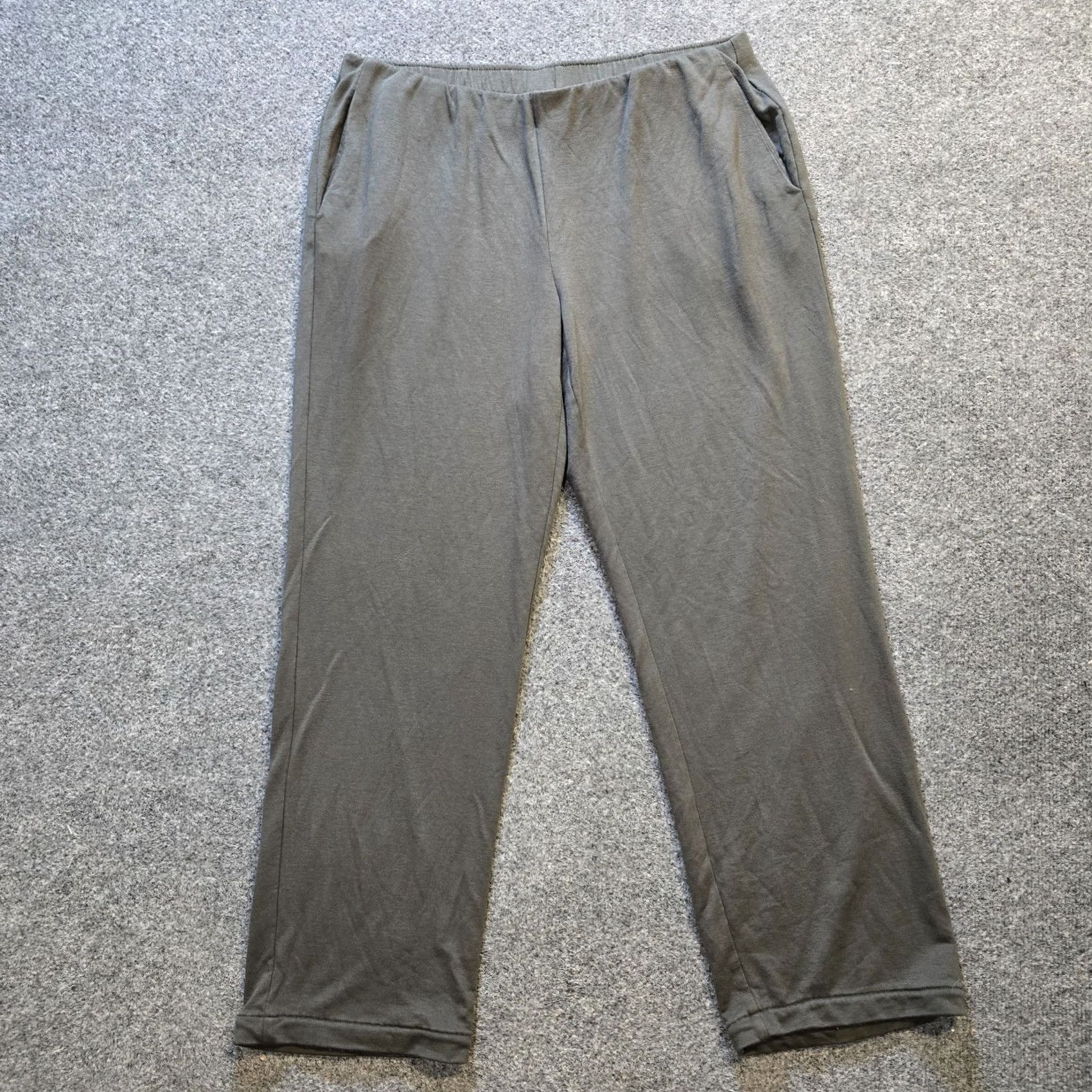 J. Jill J Jill Pants Womens Medium Gray Wide-Leg Tencel Pockets Classic Career Capsule Size 32" / US 10 / IT 46 - 2 Thumbnail