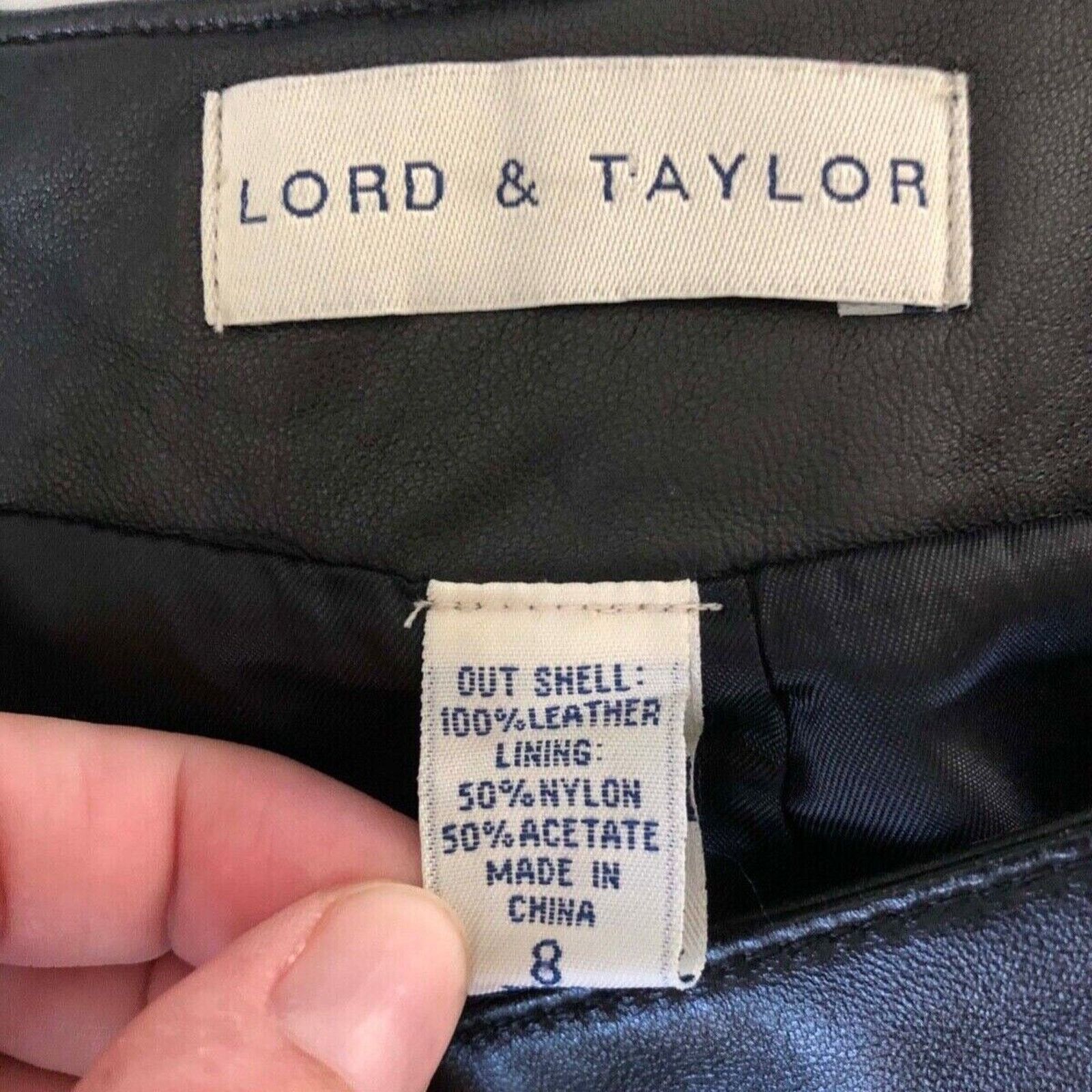 Lord & Taylor Lord & Taylor Retro Designer Luxury Black Leather Mini Skirt Size 30" / US 8 / IT 44 - 3 Thumbnail