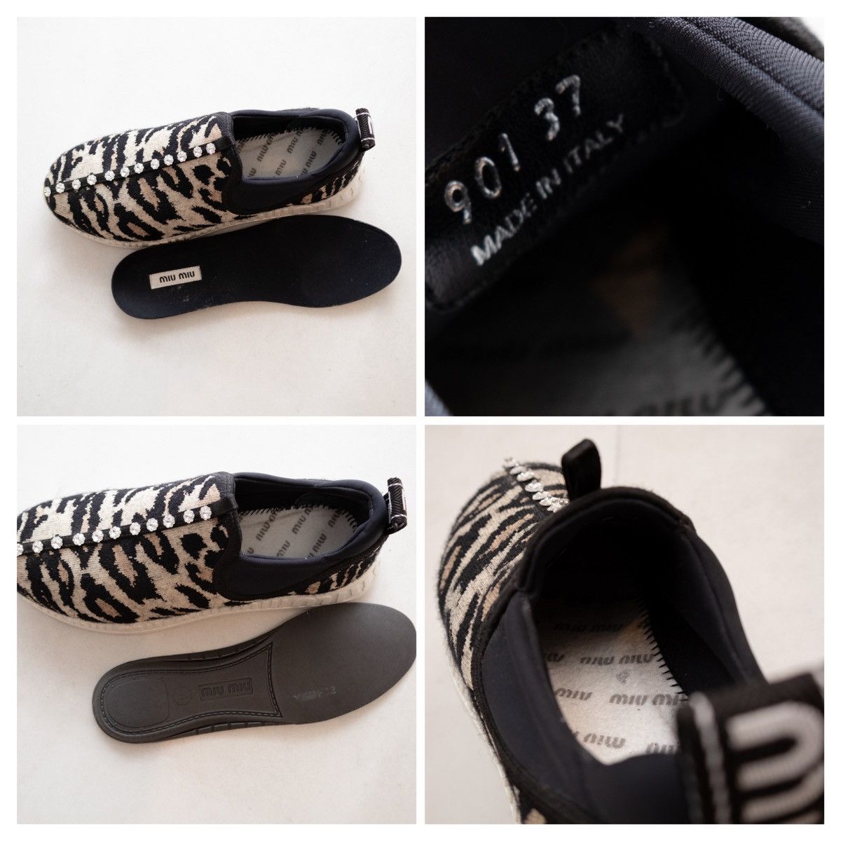 Miu Miu 830$MRP MIU MIU Women's Run Logo Sneakers SZ:EU:37/US:7 Size US 7 / IT 37 - 10 Thumbnail