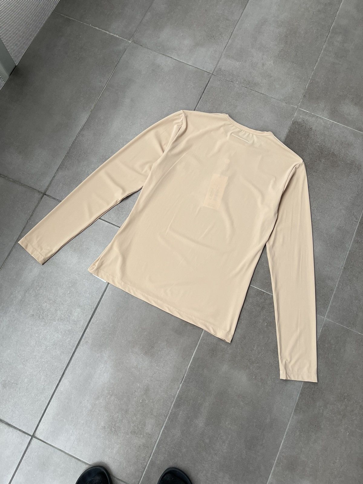 Maison Margiela !DS! SS23 Maison Margiela Printed Logo Beige Long Sleeve Size L / US 10 / IT 46 - 14 Thumbnail