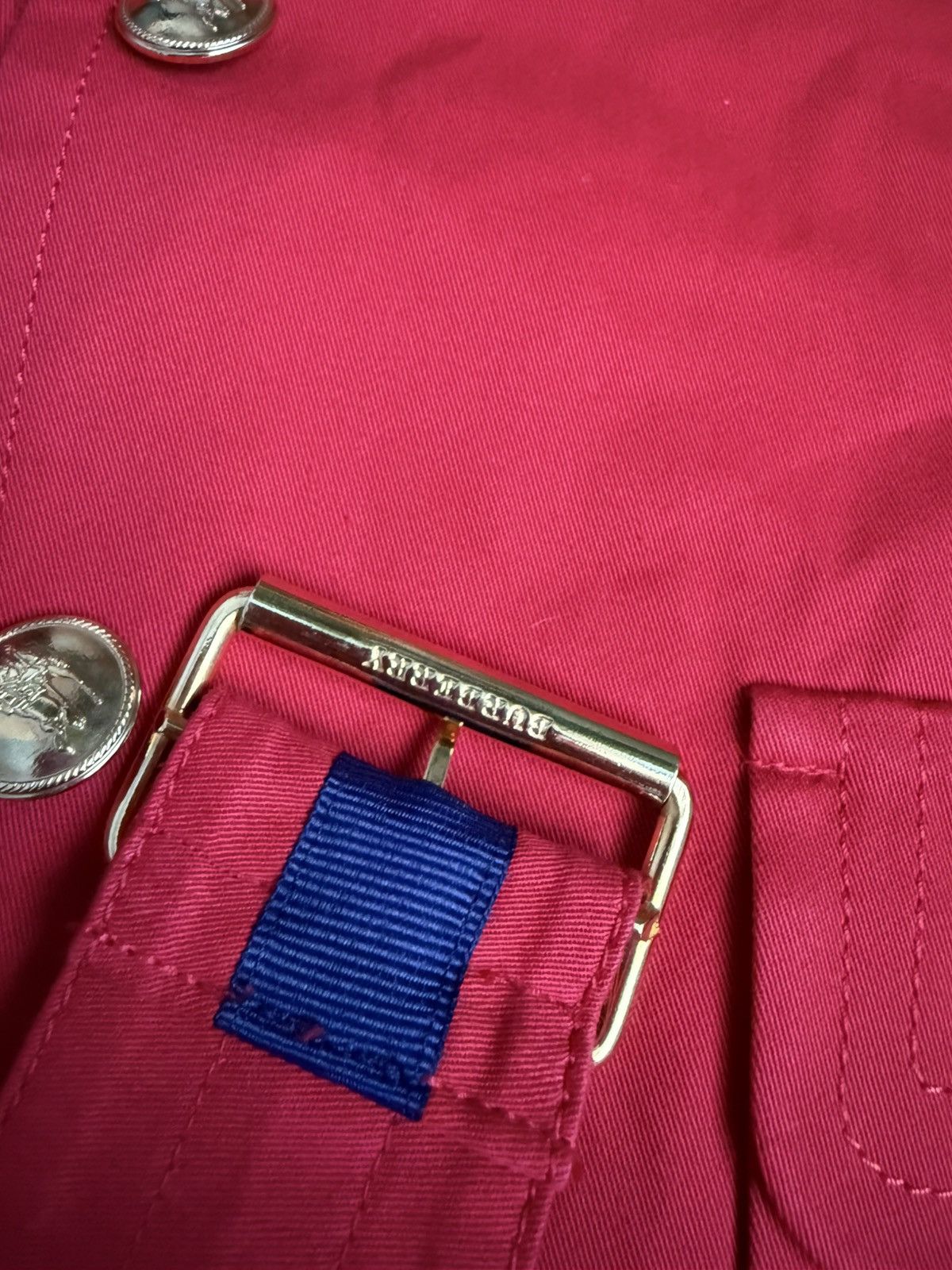 Burberry Burberry London Red Short Sleeve Safari Jacket w/ Belt Size M / US 6-8 / IT 42-44 - 3 Thumbnail