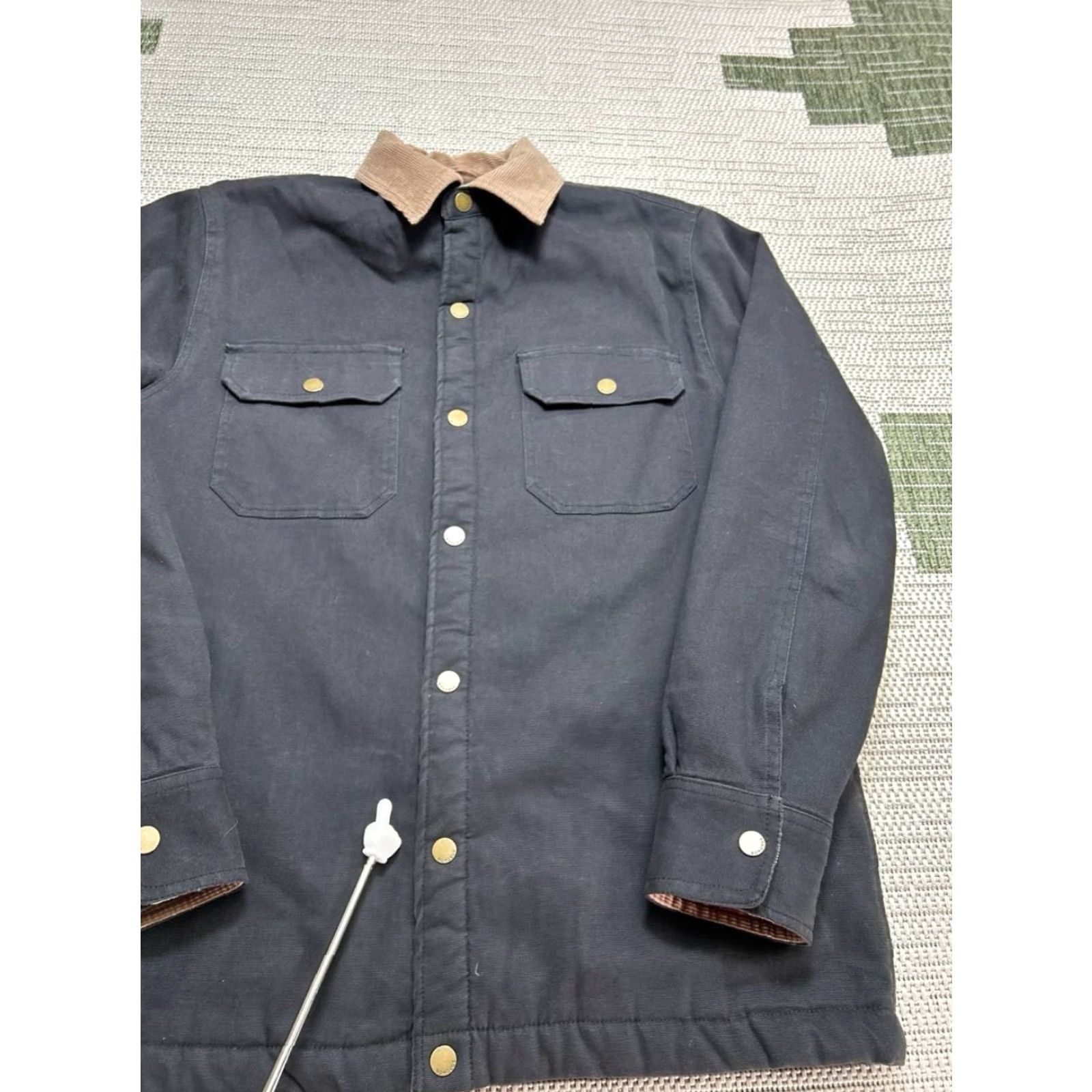 Bonobos Bonobos Jacket Mens S Gray Cotton Canvas Bomber Lined Hoodie Style? Size US S / EU 44-46 / 1 - 5 Thumbnail