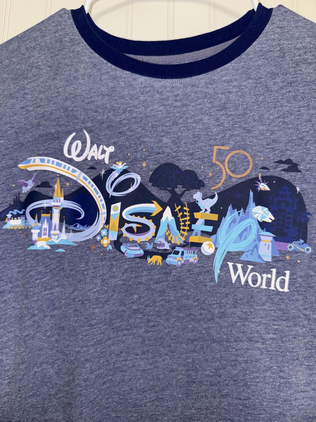 Disney Walt Disney World 50th Anniversary Graphic T-Shirt Large Size L / US 10 / IT 46 - 2 Thumbnail