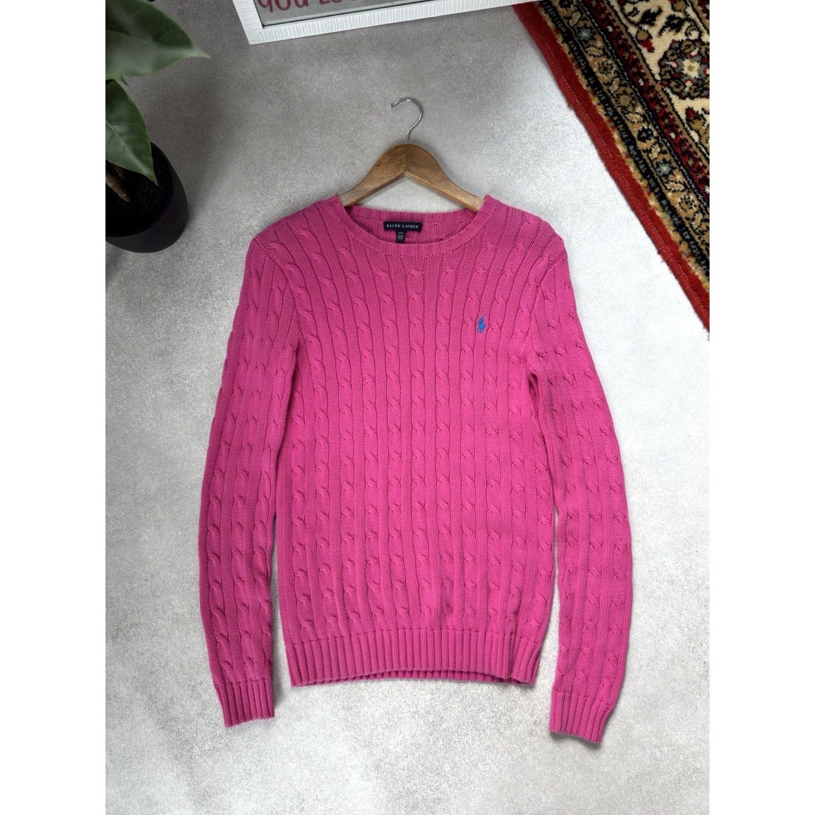 Ralph Lauren VINTAGE Ralph Lauren Woman Sweater Pink Size S Knitted Pullover City Classic 90s Luxury Paris Italy Sezane Vintage Streetwear Womens Size S / US 4 / IT 40 - 2 Thumbnail