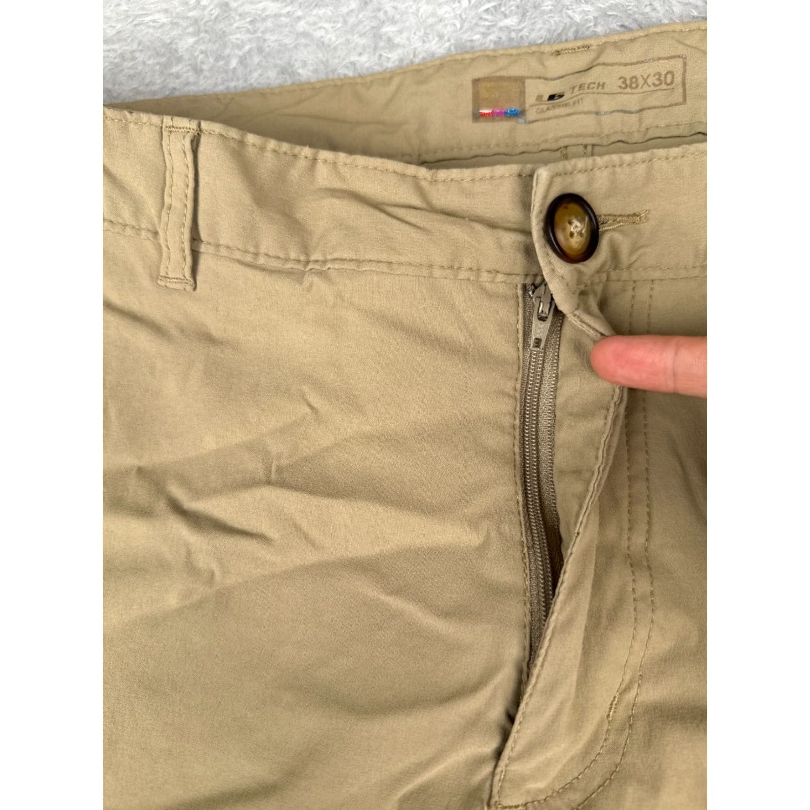 Vintage UB Tech Pants Men 38 Beige Straight Leg Cargo Pocket Nylon Hike Camp 38x30 Size US 38 / EU 54 - 5 Thumbnail