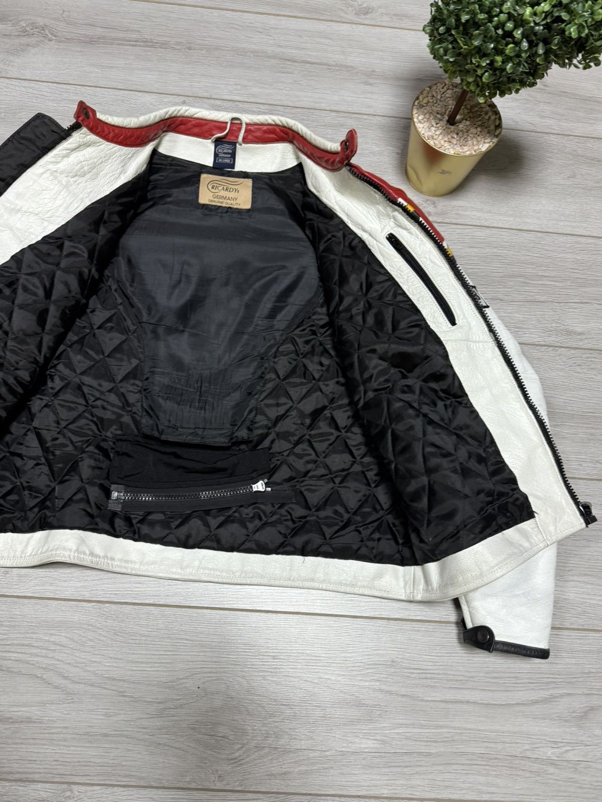 Vintage Lucky Strike leather racing protection jacket big logo Size US XXL / EU 58 / 5 - 7 Thumbnail
