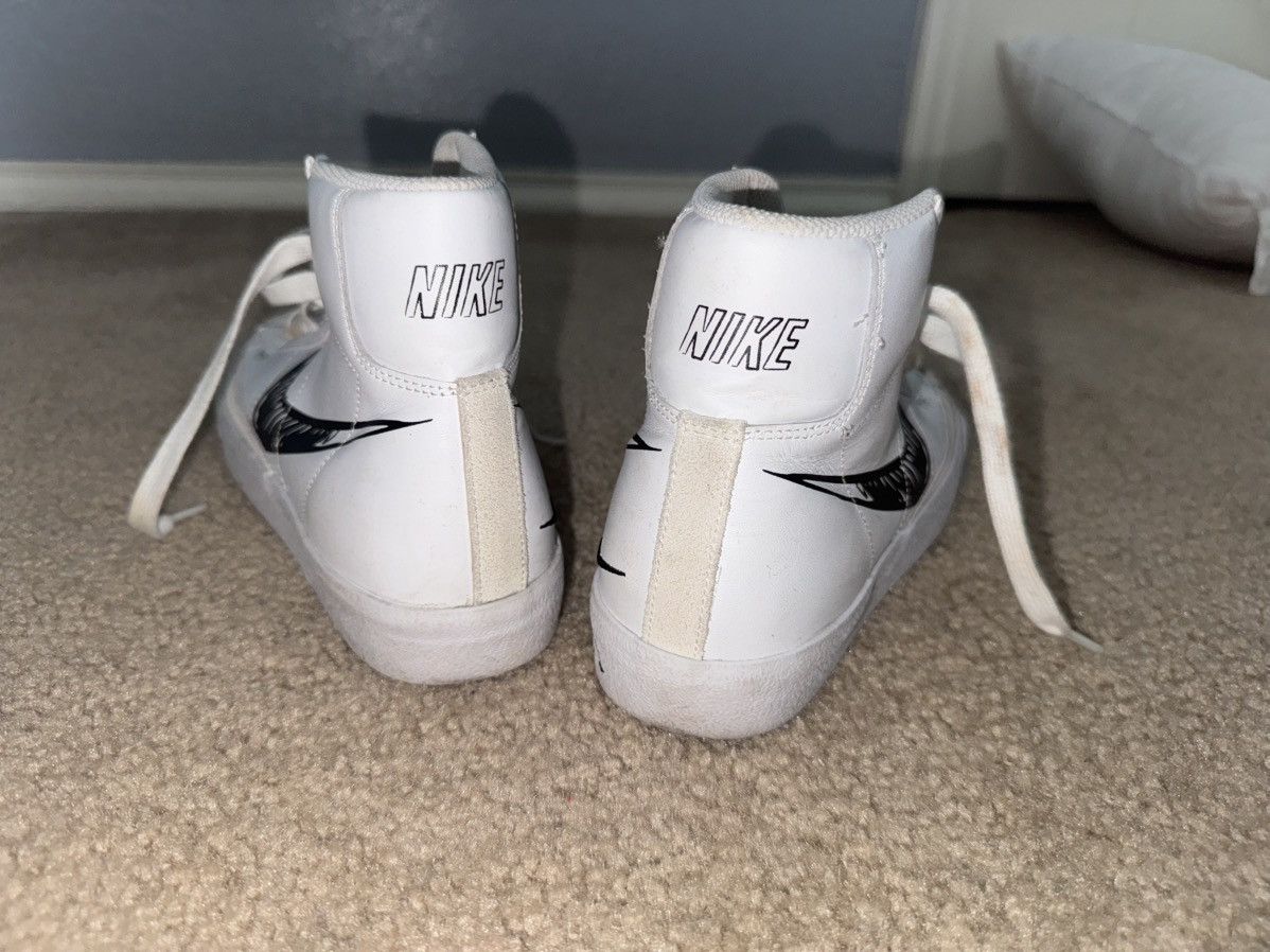 Nike Nike Blazer mid 77 sketch white and black Size US 6.5 / IT 36.5 - 3 Thumbnail