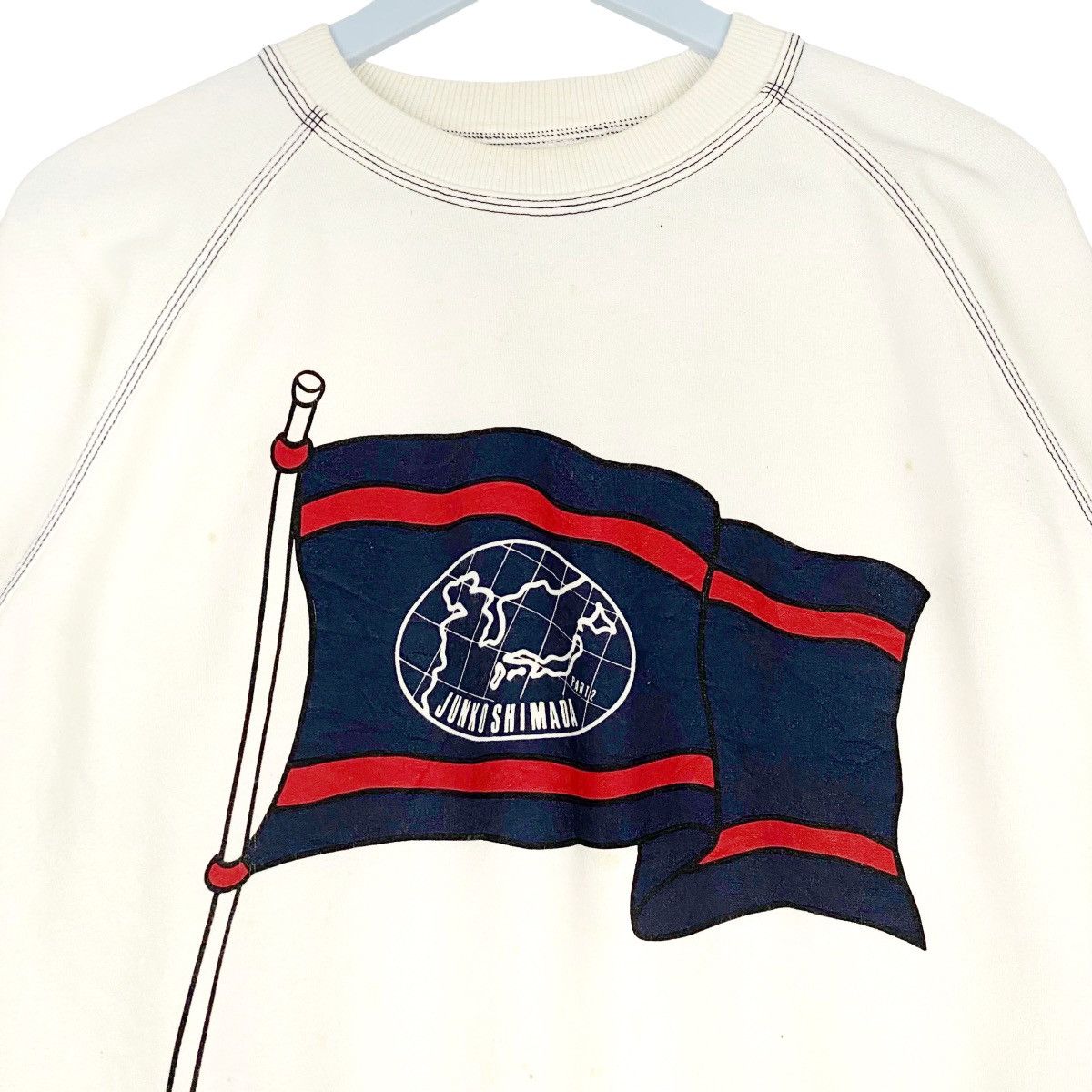 Junko Shimada × Vintage Vintage Junko Shimada Printed Crewneck Sweatshirt White Size US M / EU 48-50 / 2 - 4 Thumbnail